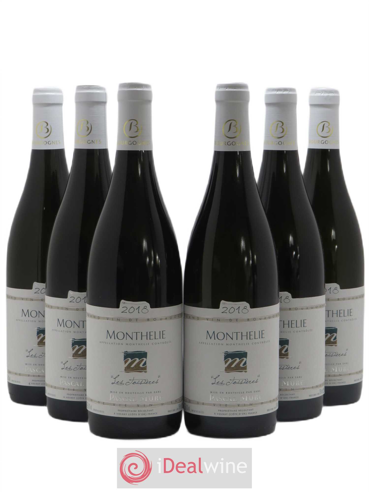 Monthélie Les Toisieres Domaine Pascal Mure 2018 - Posten von 6 Flaschen - 0