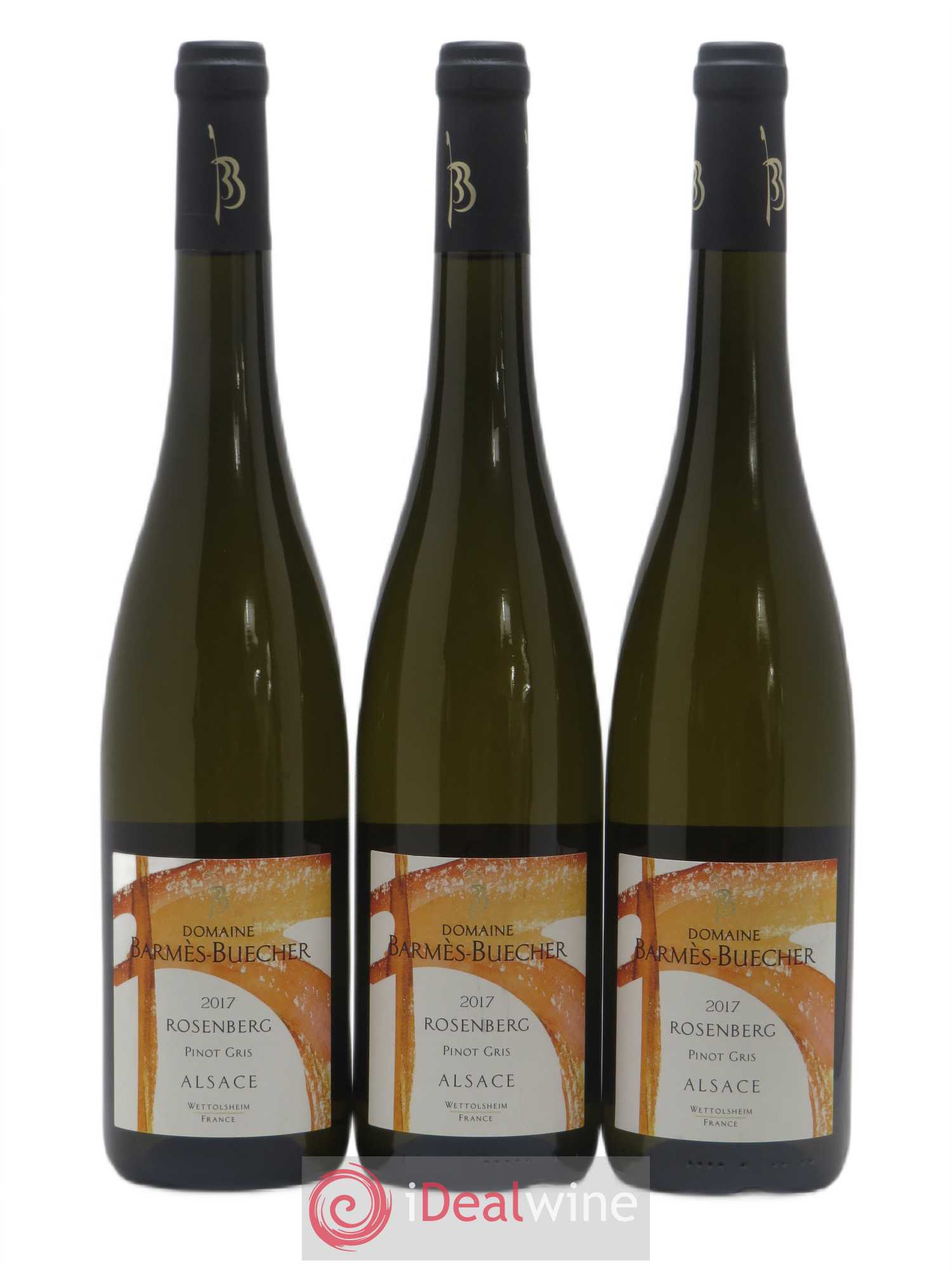 Pinot Gris Rosenberg Domaine Barmes Buecher (sans prix de réserve) 2017 - Posten von 3 Flaschen - 0