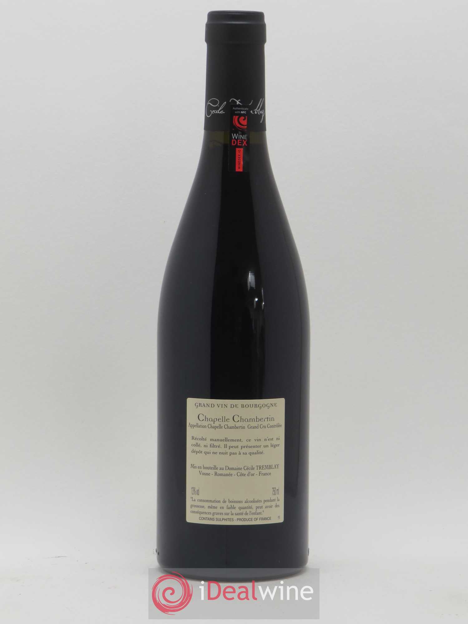 Chapelle-Chambertin Grand Cru Cécile Tremblay 2016 - Lot de 1 bouteille - 1
