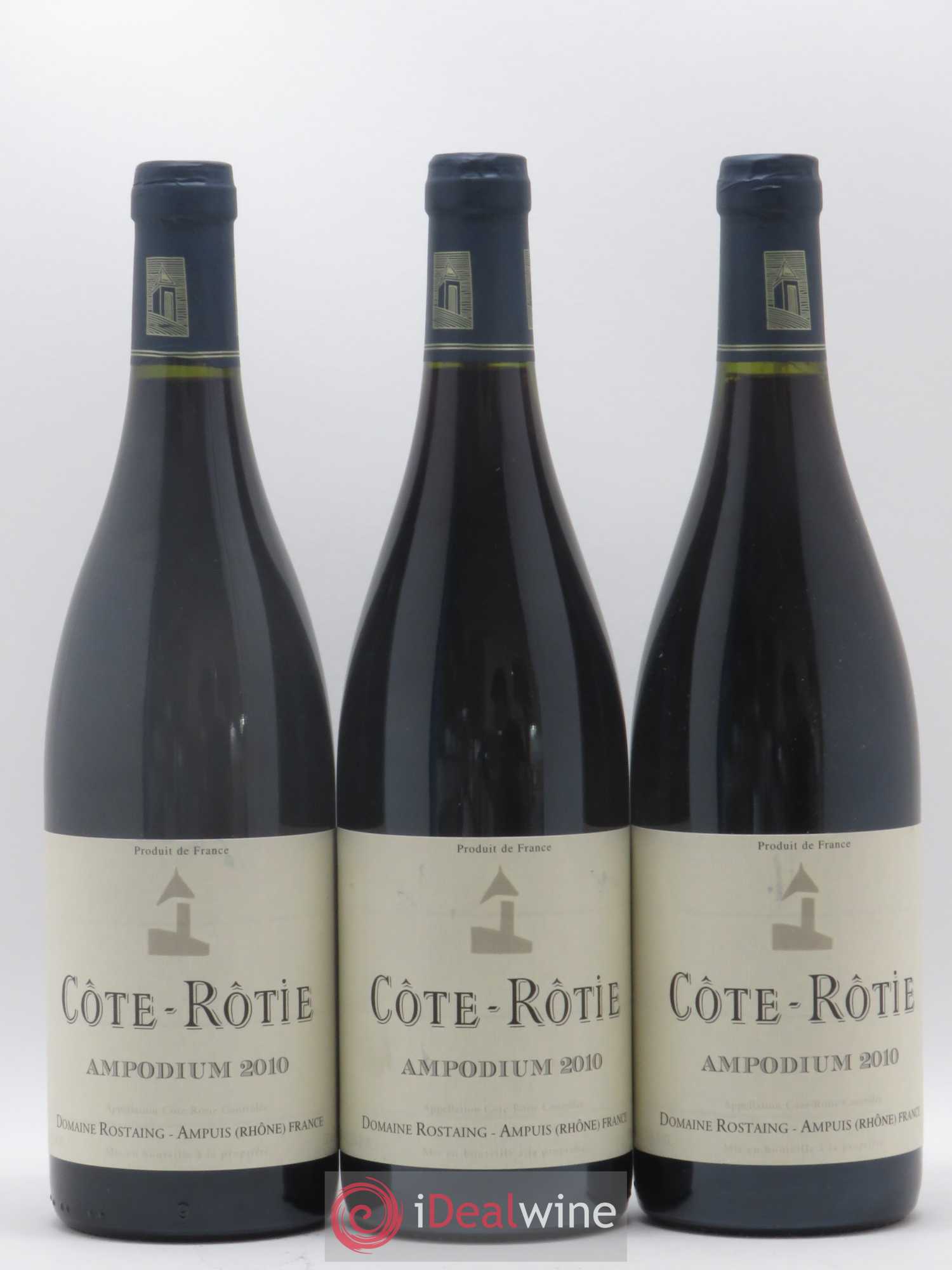 Côte-Rôtie Ampodium René Rostaing 2010 - Lot of 3 bottles - 0