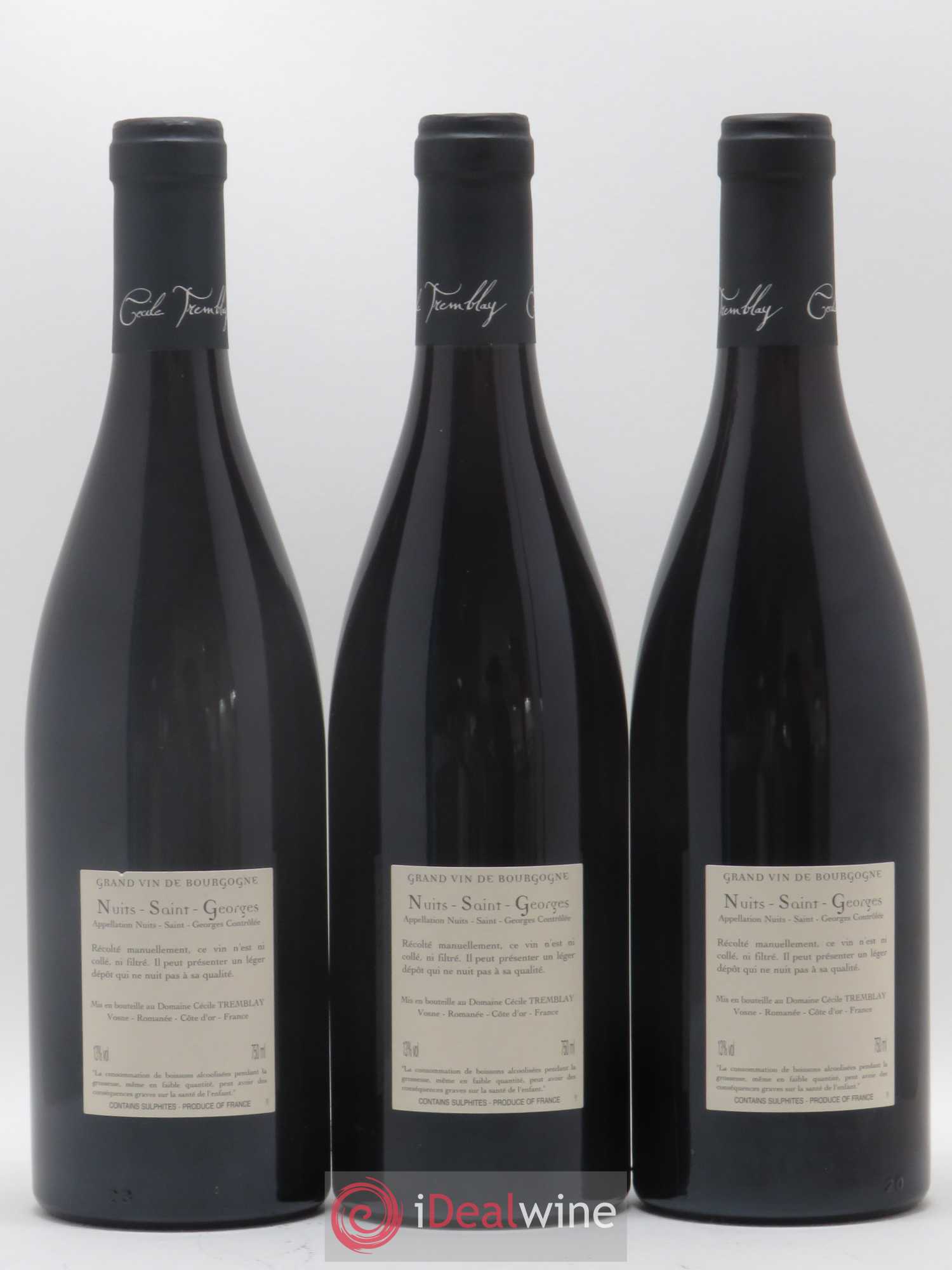Nuits-Saint-Georges Albuca Cécile Tremblay 2017 - Lot de 3 bouteilles - 1