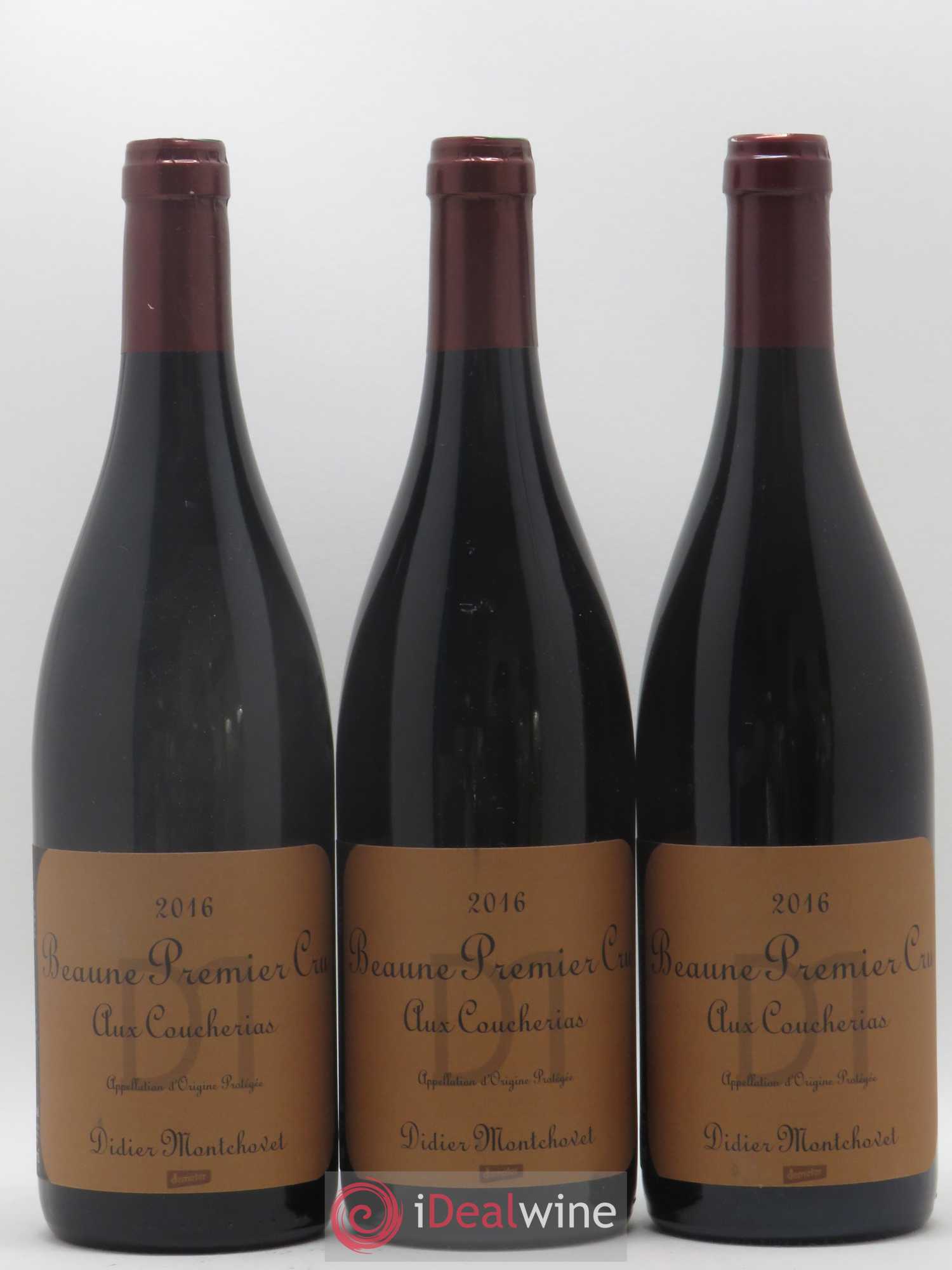 Beaune 1er Cru Aux Coucherias Domaine Didier Montchovet 2016 - Posten von 3 Flaschen - 0