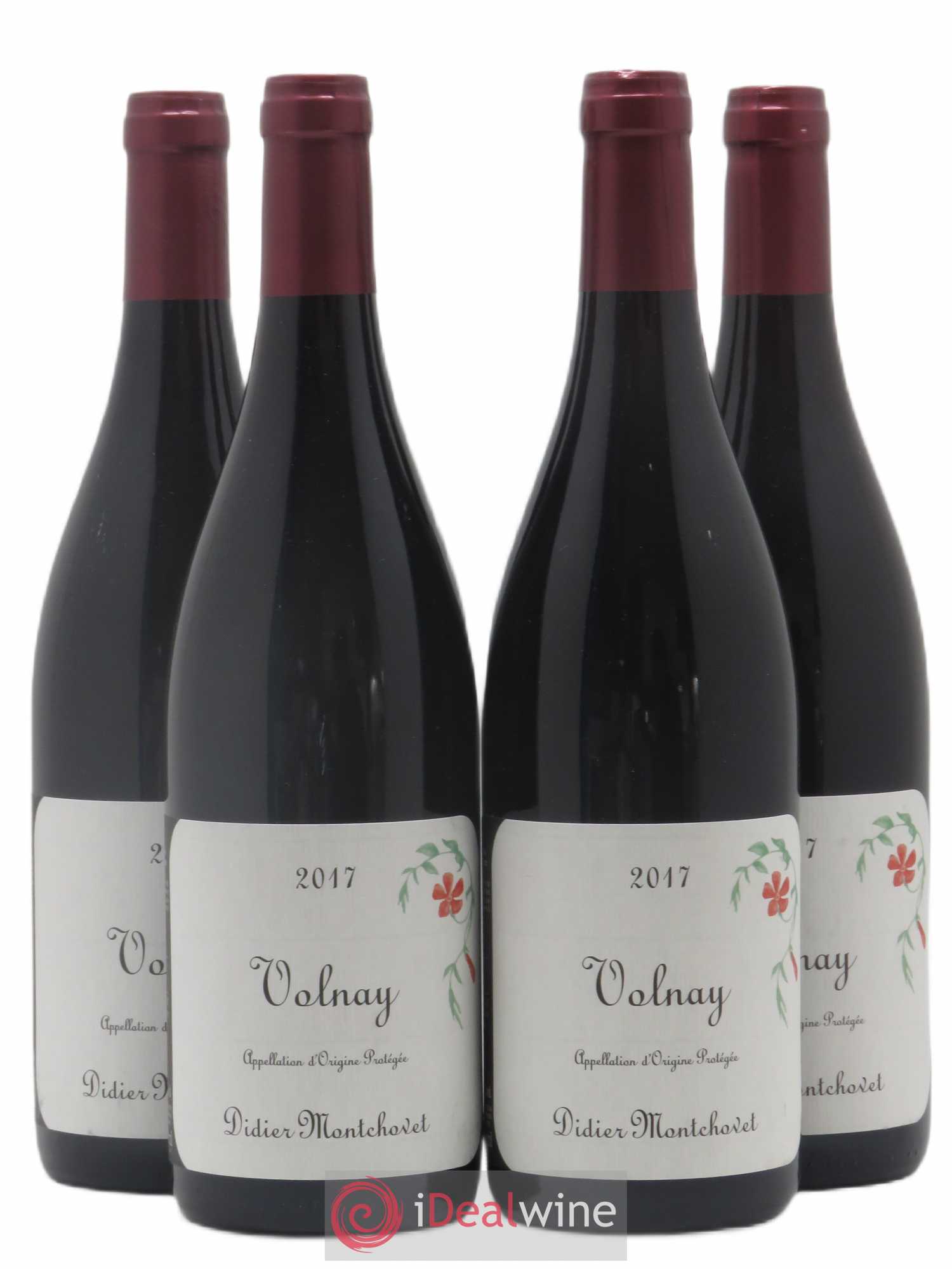 Volnay Domaine Didier Montchovet (sans prix de réserve) 2017 - Posten von 4 Flaschen - 0
