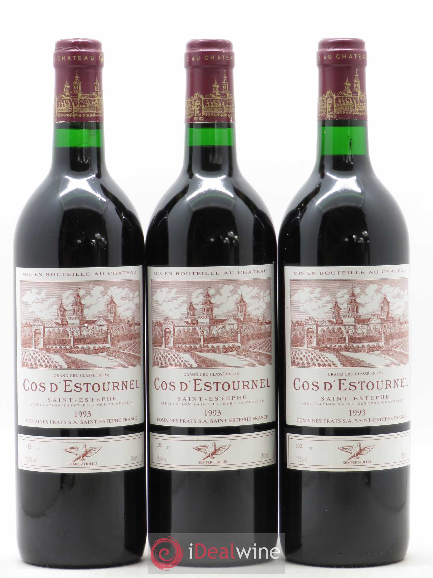 Cos d'Estournel 2ème Grand Cru Classé 1993 - Lot de 3 bouteilles - 0
