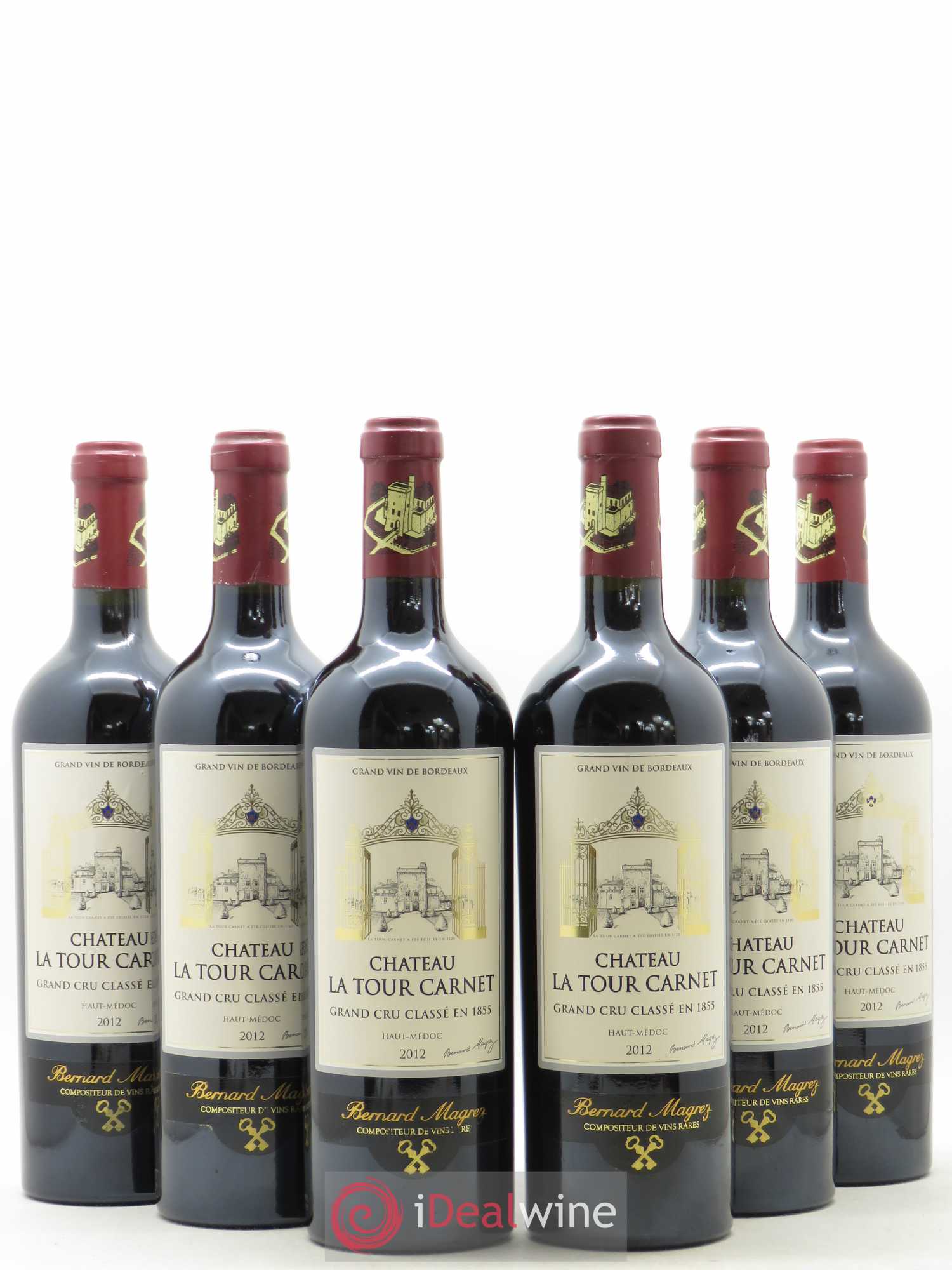 Château la Tour Carnet 4ème Grand Cru Classé 2012 - Lot de 6 bouteilles - 0