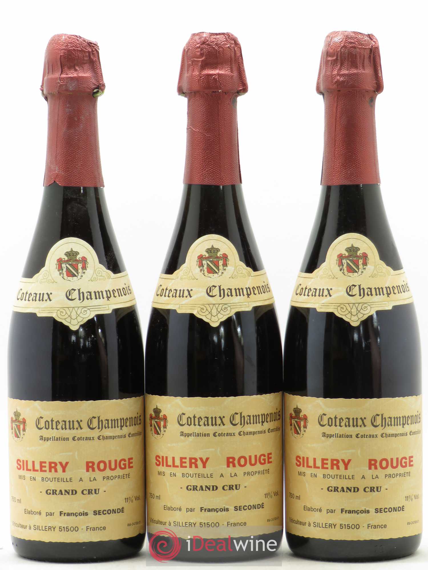 Coteaux Champenois Sillery François Secondé - Lot de 3 bouteilles - 0
