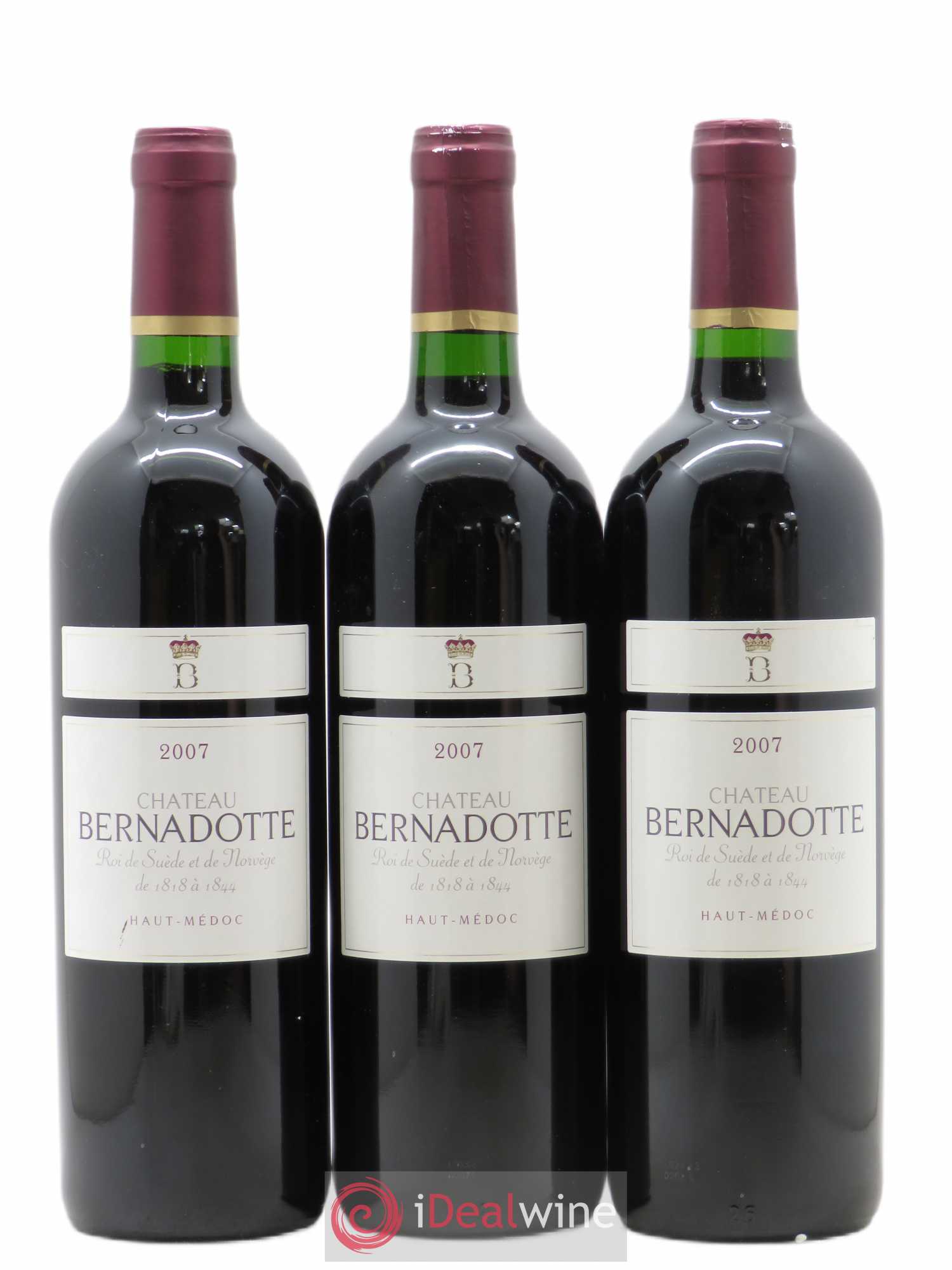 Château Bernadotte 2007 - Lot de 3 bouteilles - 0