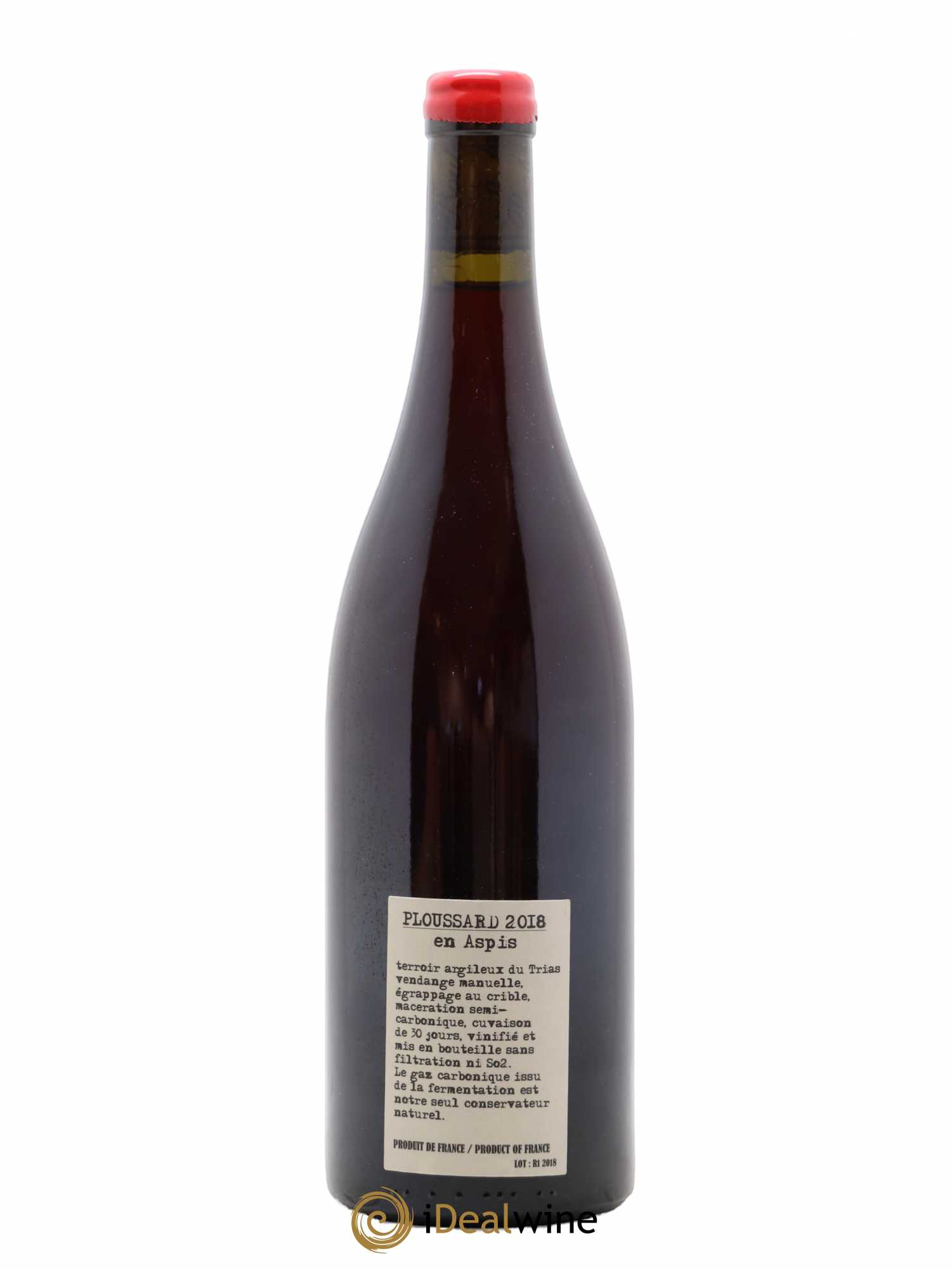 Arbois-Pupillin Ploussard En Aspis Adeline Houillon & Renaud Bruyère 2018 - Lot de 1 bouteille - 1