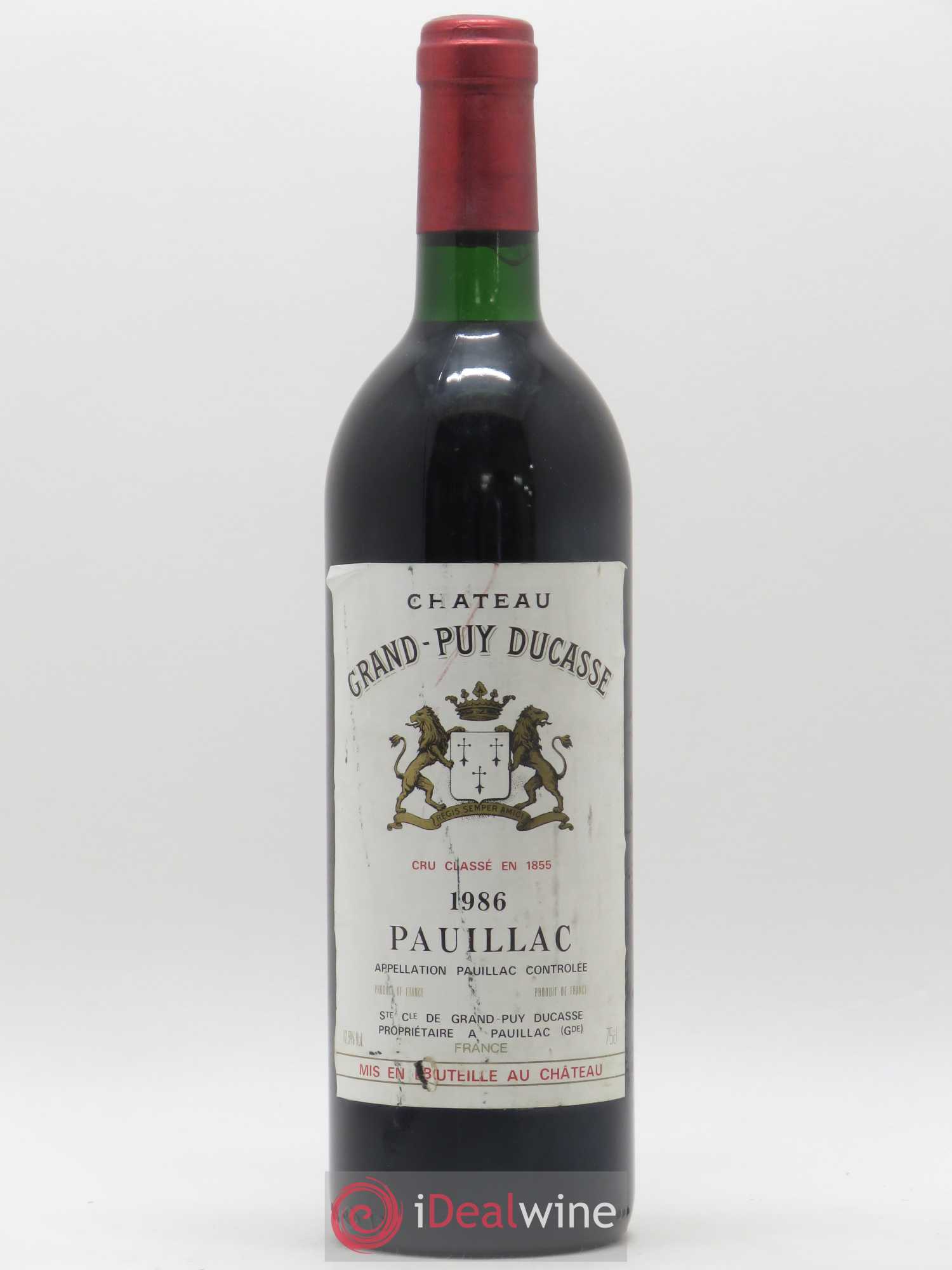 Château Grand Puy Ducasse 5ème Grand Cru Classé 1986 - Lotto di 1 bottiglia - 0
