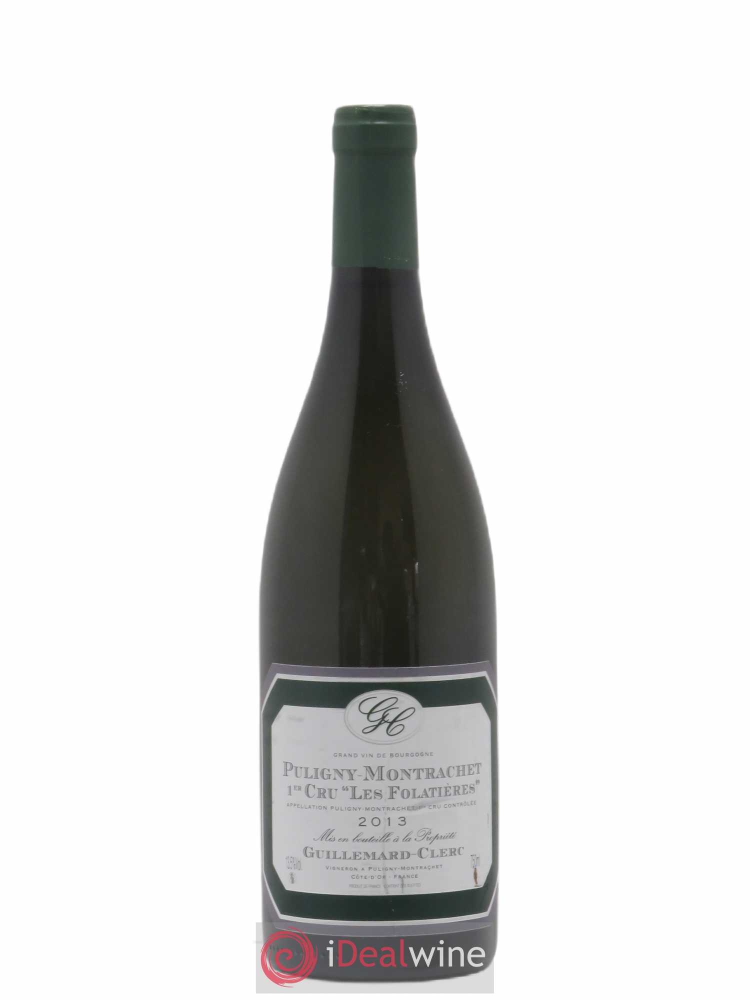Puligny-Montrachet 1er Cru Folatières Guillemard Clerc 2013 - Posten von 1 Flasche - 0
