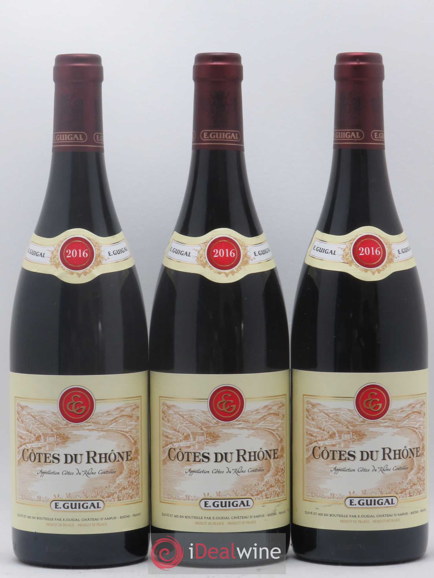 Côtes-du-Rhône Guigal (sans prix de réserve) 2016 - Lot de 3 bouteilles - 0