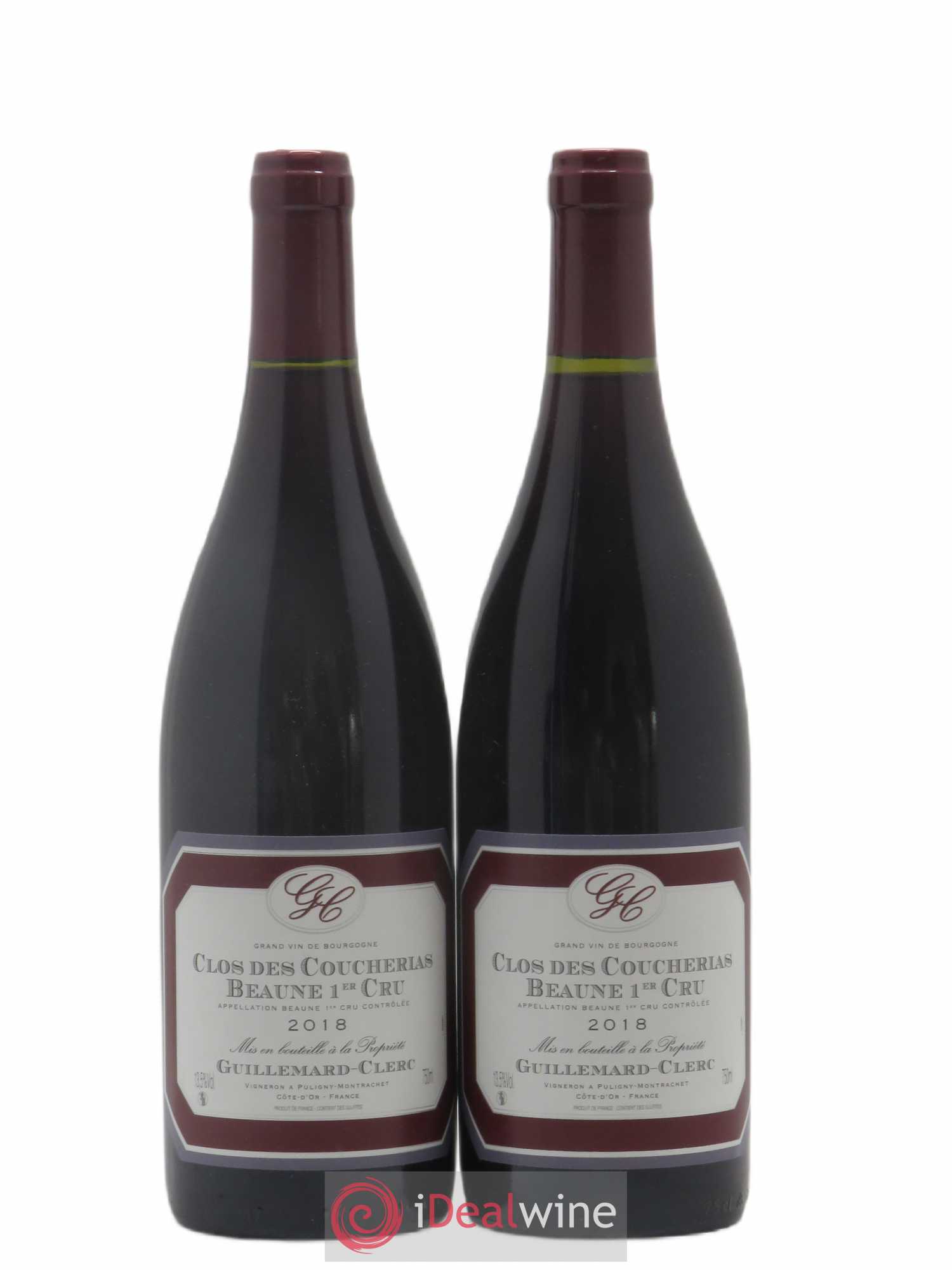 Beaune 1er Cru Clos des Coucherias Guillemard Clerc 2018 - Posten von 2 Flaschen - 0