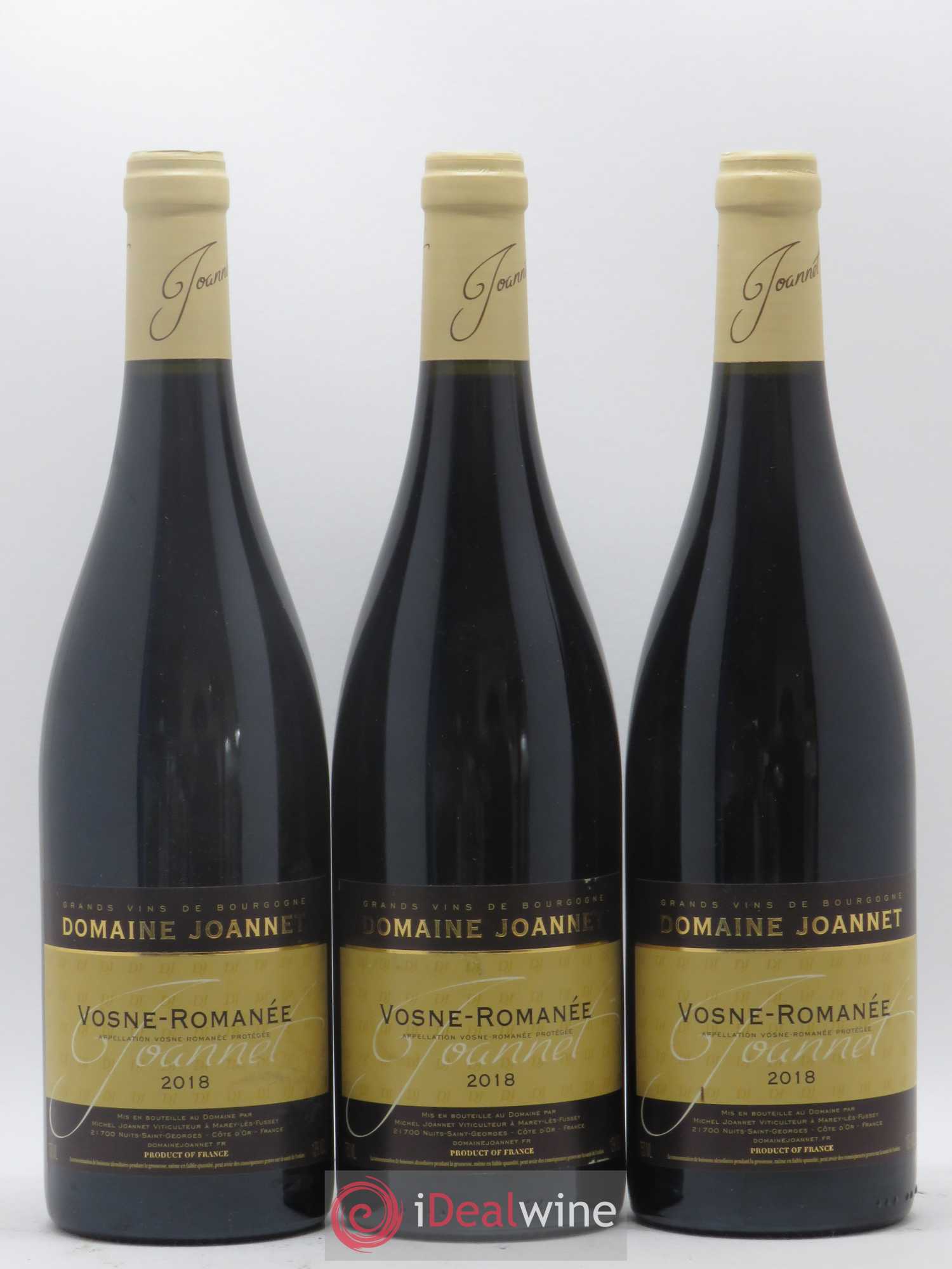 Vosne-Romanée Domaine Joannet 2018 - Lot de 3 bouteilles - 0
