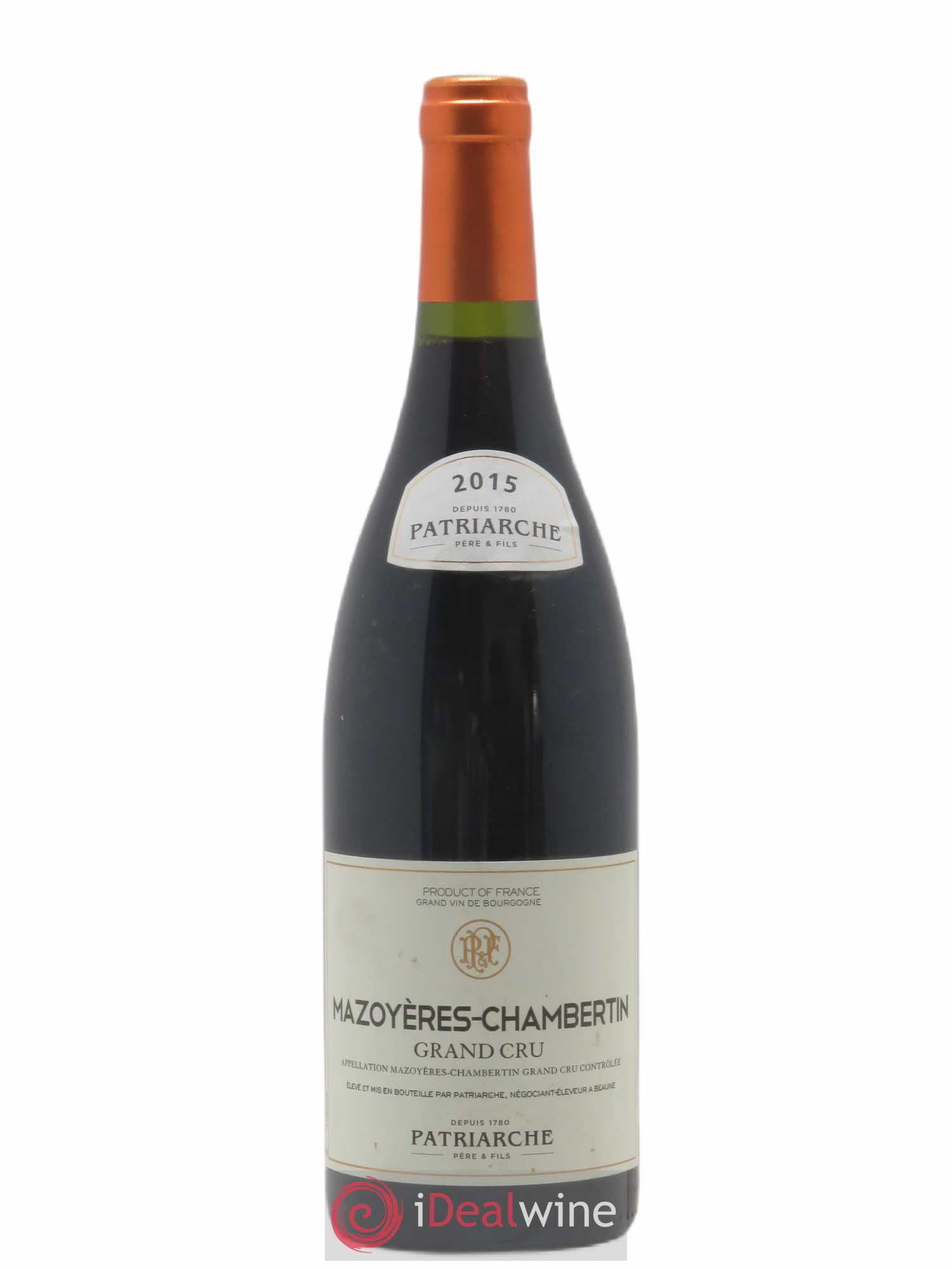 Mazoyères-Chambertin Grand Cru Patriarche 2015 - Lot de 1 bouteille - 0