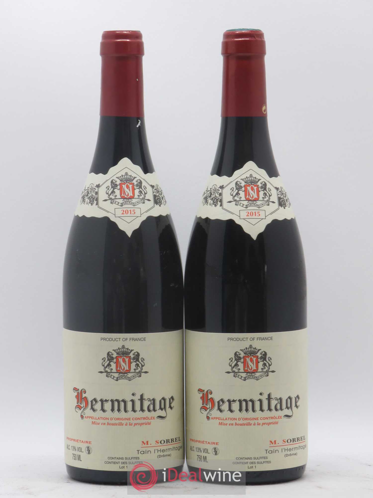 Hermitage Marc Sorrel 2015 - Lot de 2 bouteilles - 0