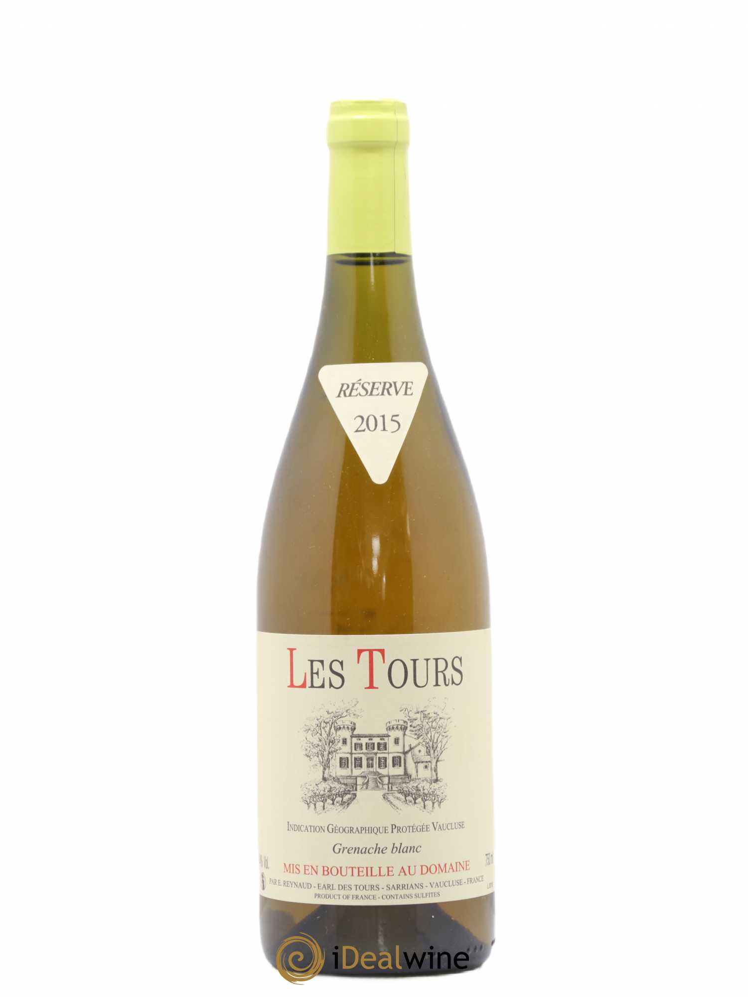 Vaucluse (Vin de Pays de Vaucluse) Les Tours Grenache Blanc Emmanuel Reynaud Grenache Blanc 2015 - Lot de 1 bouteille - 0