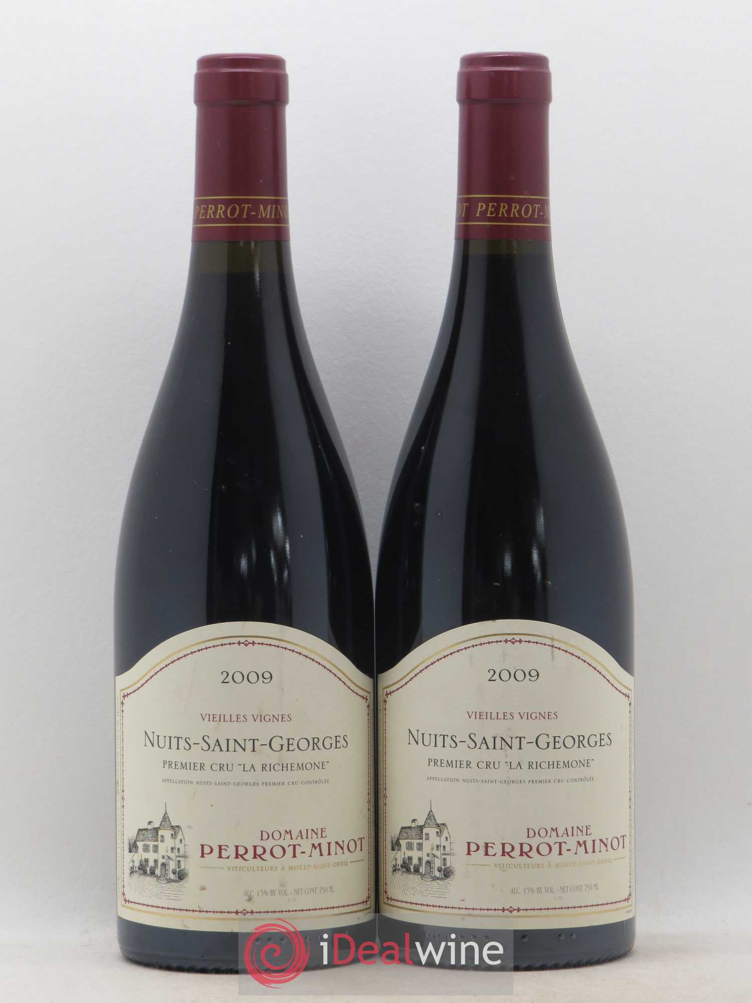 Nuits-Saint-Georges 1er Cru La Richemone Vieilles Vignes Perrot-Minot 2009 - Lot de 2 bouteilles - 0