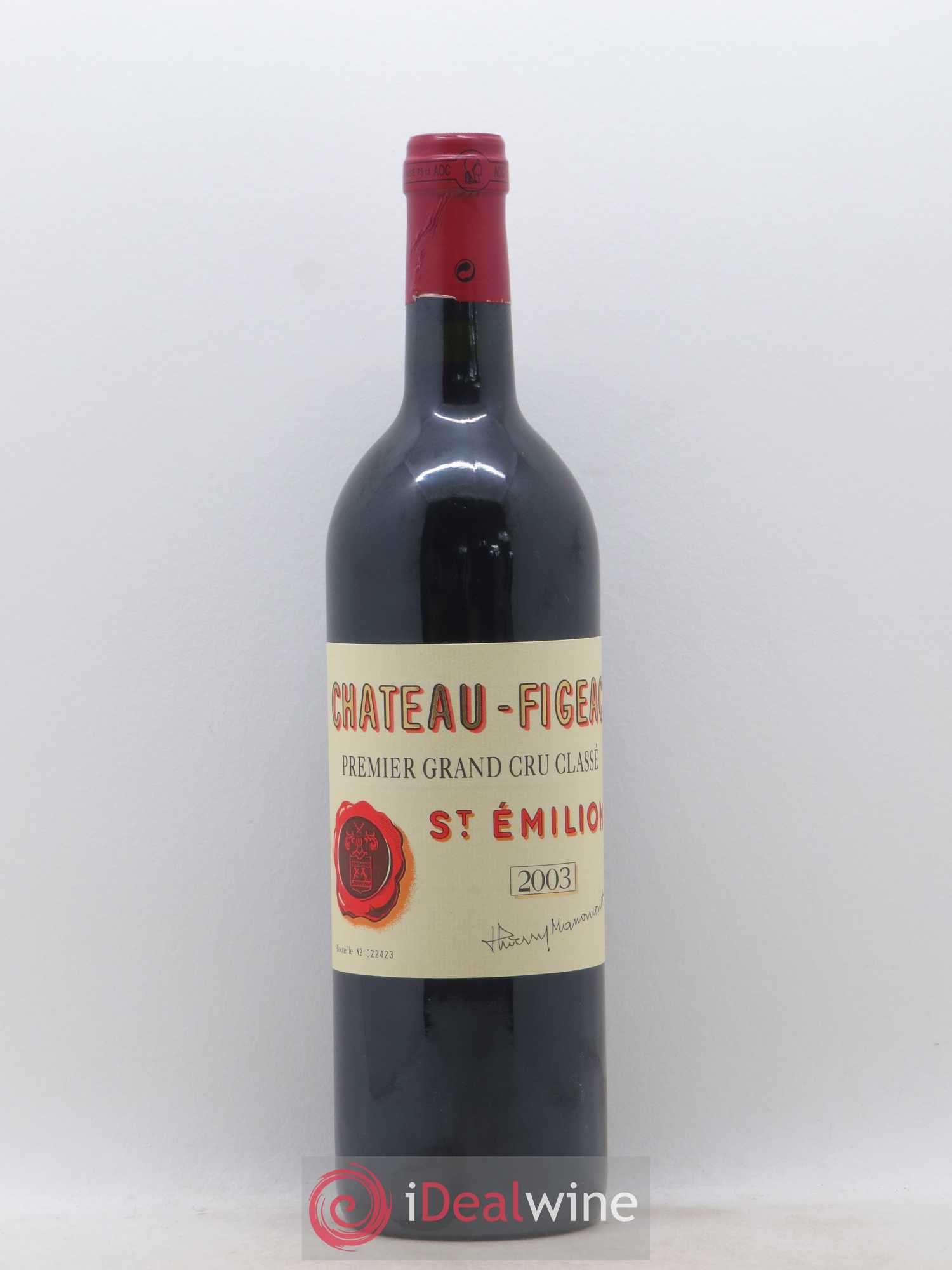 Château Figeac 1er Grand Cru Classé A 2003 - Lot de 1 bouteille - 0