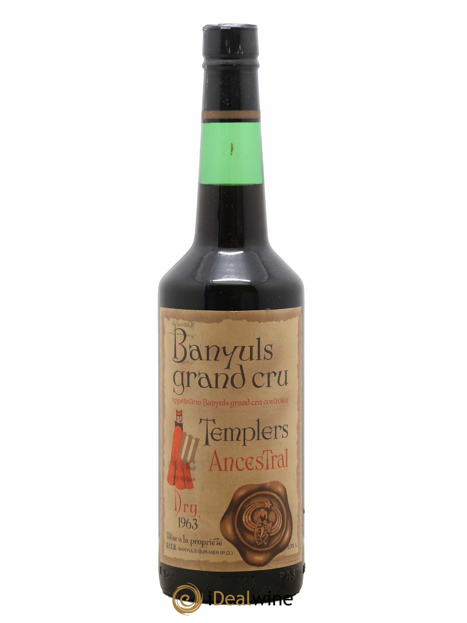 Banyuls Grand Cru dry Templiers Ancestral Groupement Interproducteurs du Cru Banyuls 1963 - Posten von 1 Flasche - 0