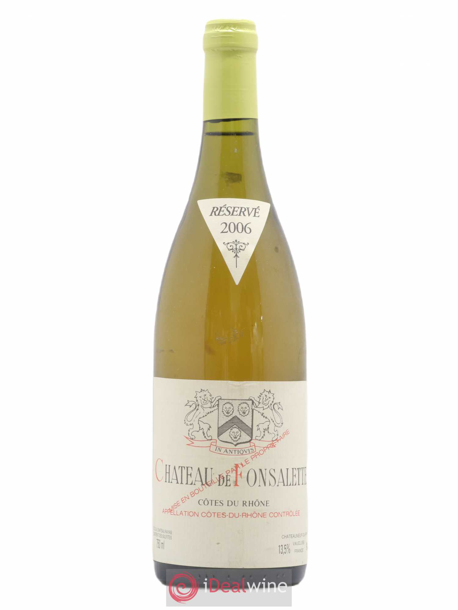 Côtes-du-Rhône Château de Fonsalette Emmanuel Reynaud 2006 - Lot de 1 bouteille - 0
