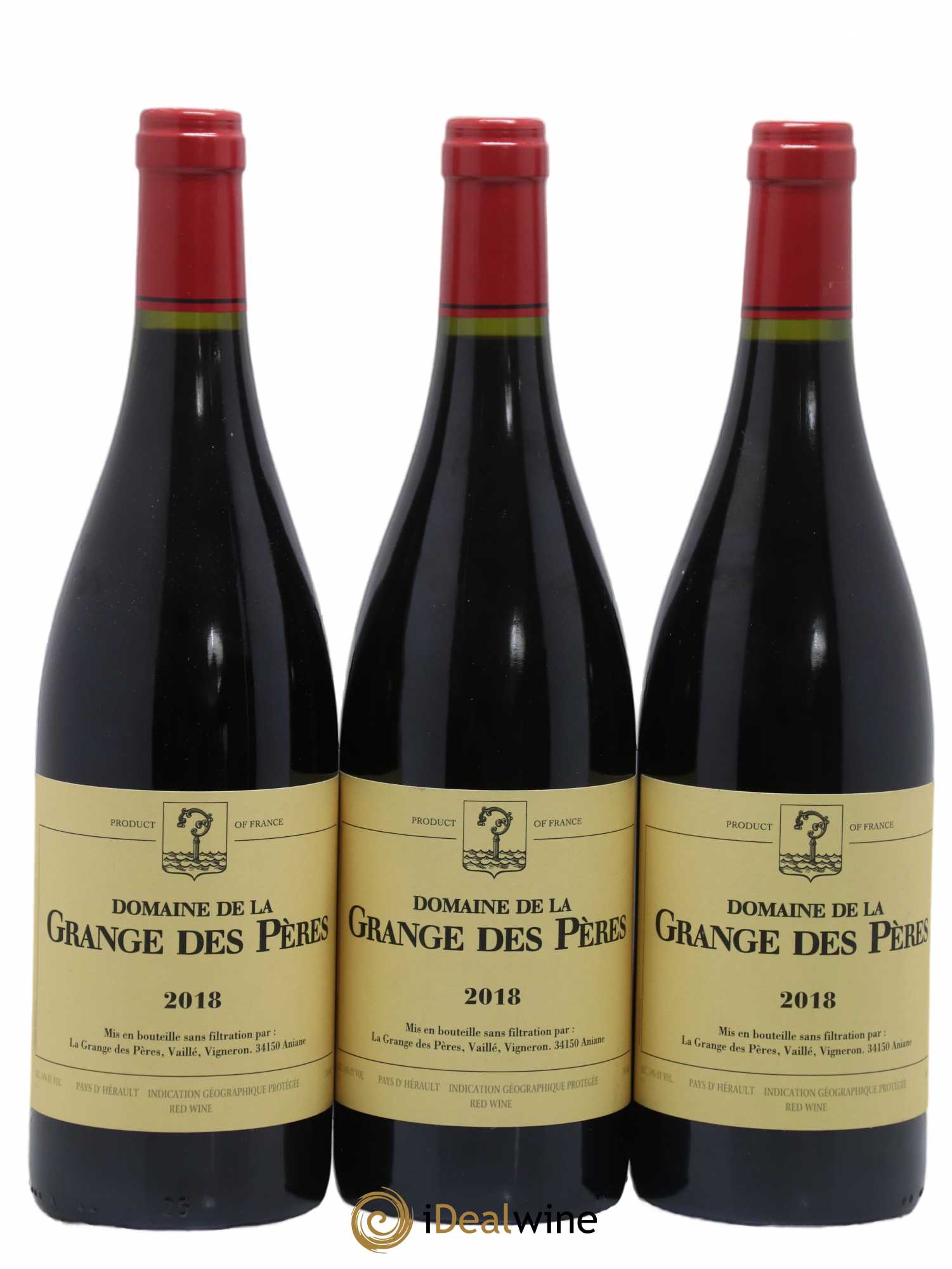 Pays d'Hérault Grange des Pères Laurent Vaillé 2018 - Lot de 3 bouteilles - 0