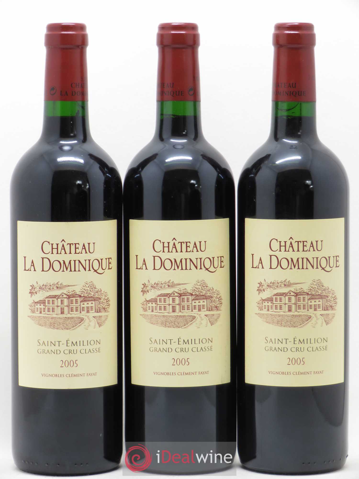 Château la Dominique Grand Cru Classé 2005 - Lot de 3 bouteilles - 0