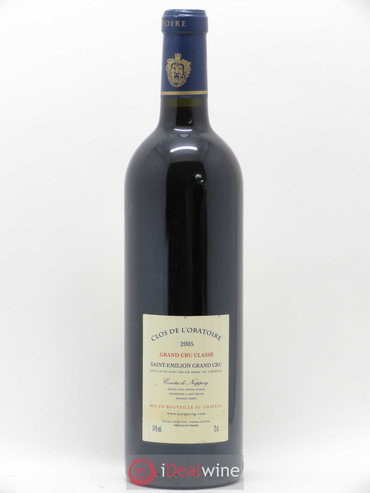 Clos de l'Oratoire Grand Cru Classé 2005 - Lot de 1 bouteille - 1