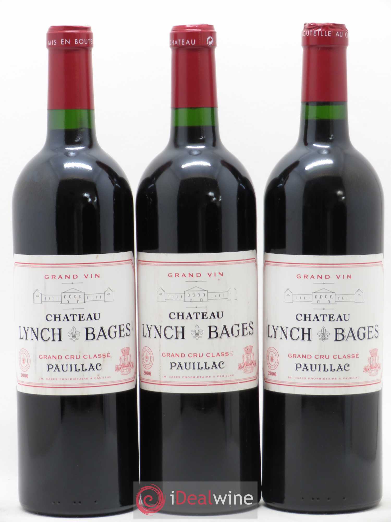 Château Lynch Bages 5ème Grand Cru Classé 2006 - Lot de 3 bouteilles - 0