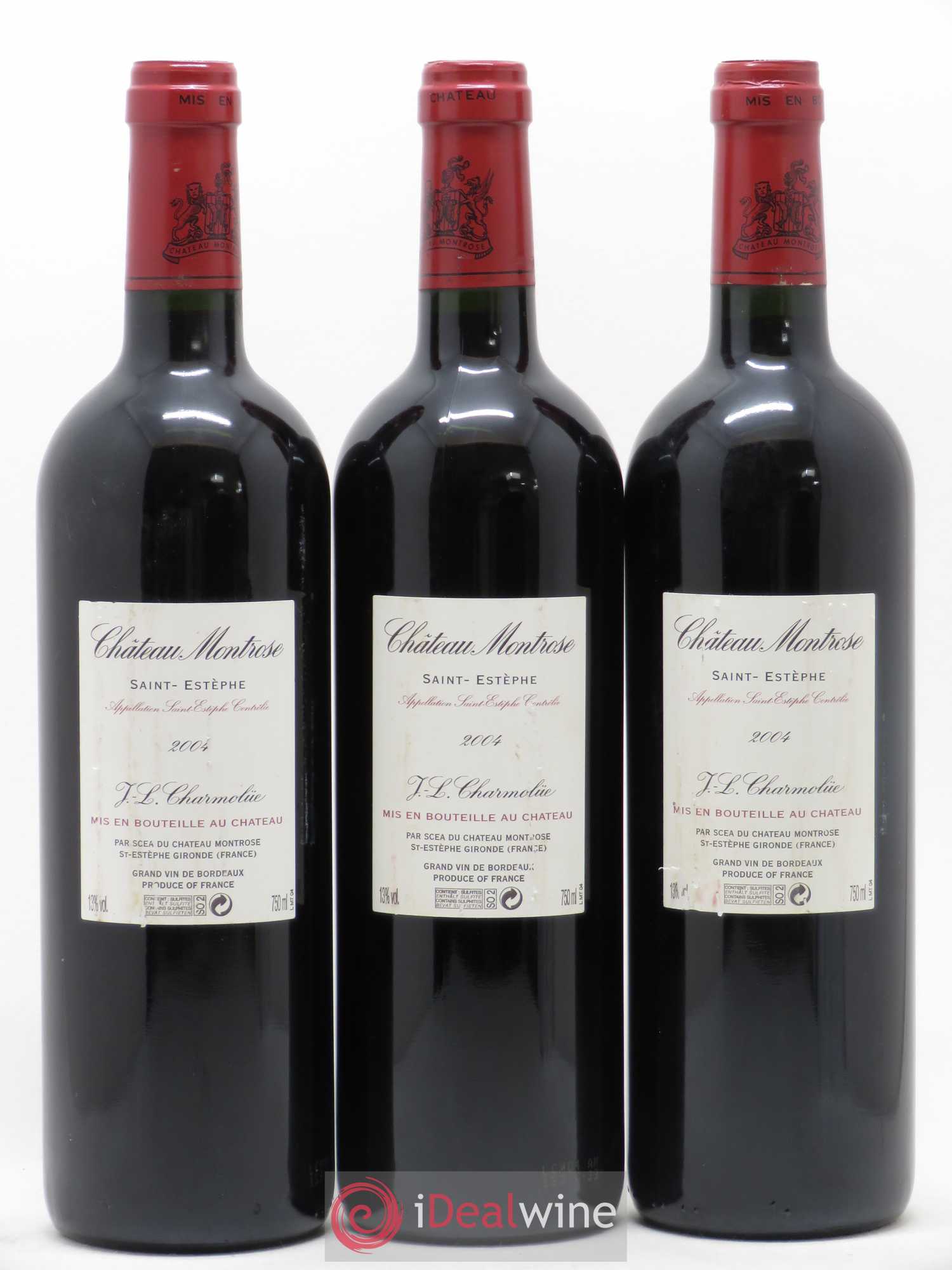 Château Montrose 2ème Grand Cru Classé 2004 - Lot de 3 bouteilles - 1