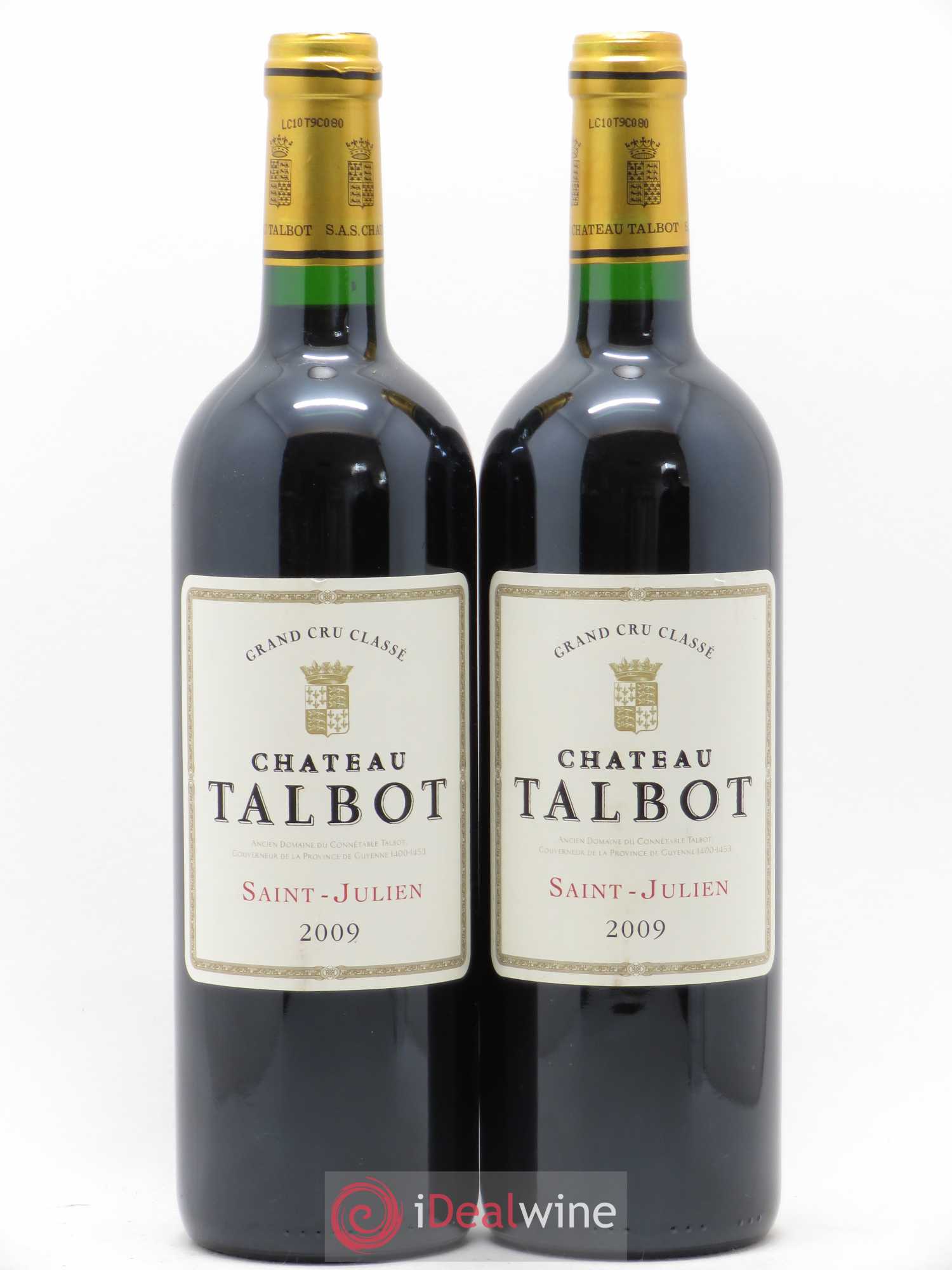 Château Talbot 4ème Grand Cru Classé 2009 - Lot de 2 bouteilles - 0