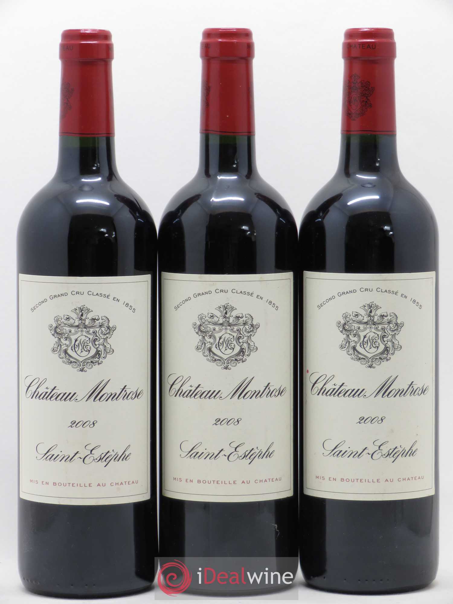 Château Montrose 2ème Grand Cru Classé 2008 - Lot de 3 bouteilles - 0