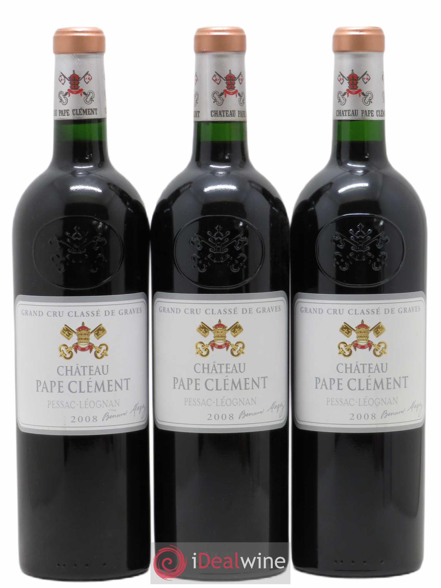 Château Pape Clément Cru Classé de Graves 2008 - Lot de 3 bouteilles - 0