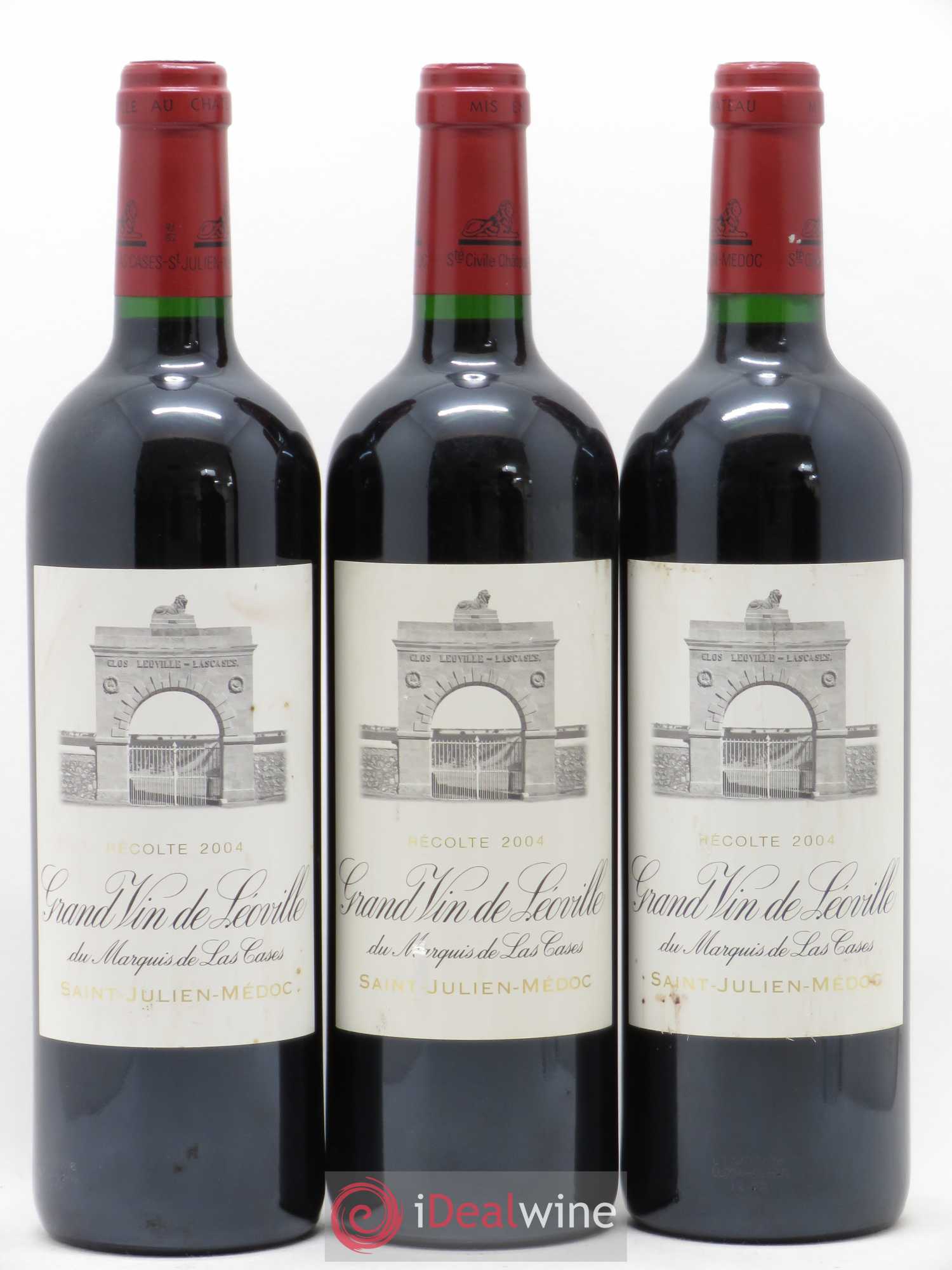 Château Léoville Las Cases 2ème Grand Cru Classé 2004 - Lot de 3 bouteilles - 0