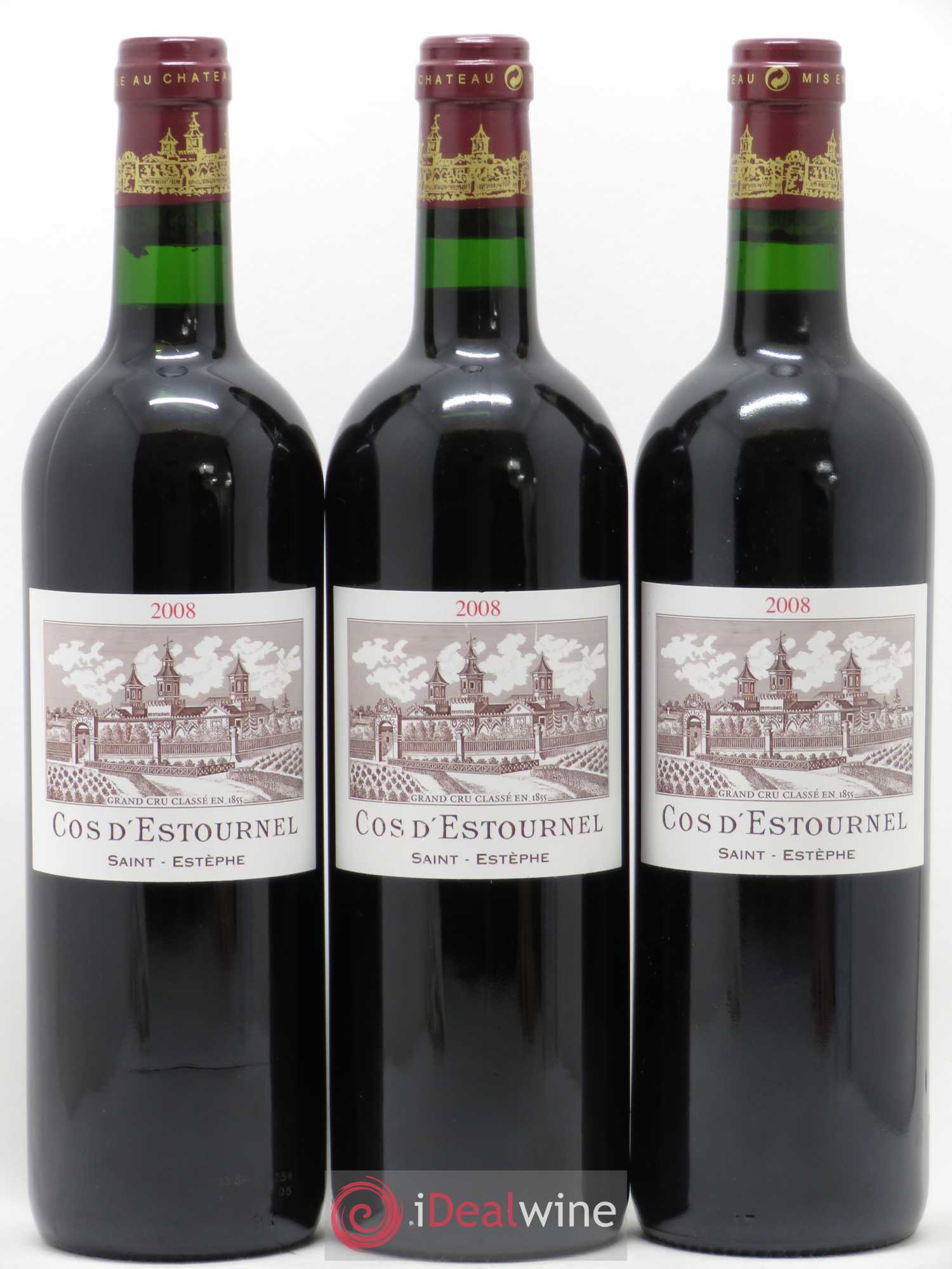Cos d'Estournel 2ème Grand Cru Classé 2008 - Lot de 3 bouteilles - 0