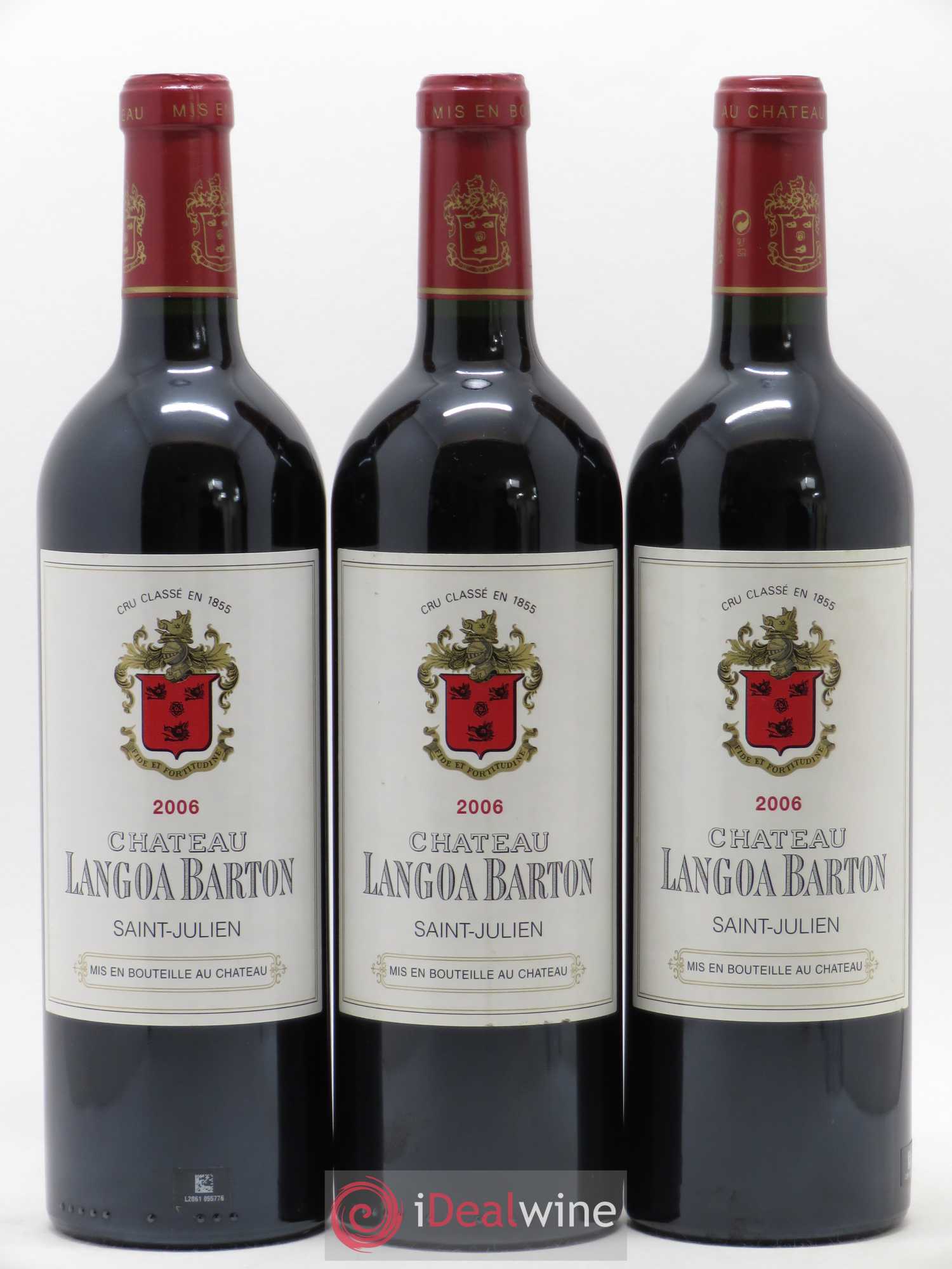 Château Langoa Barton 3ème Grand Cru Classé 2006 - Lot de 3 bouteilles - 0
