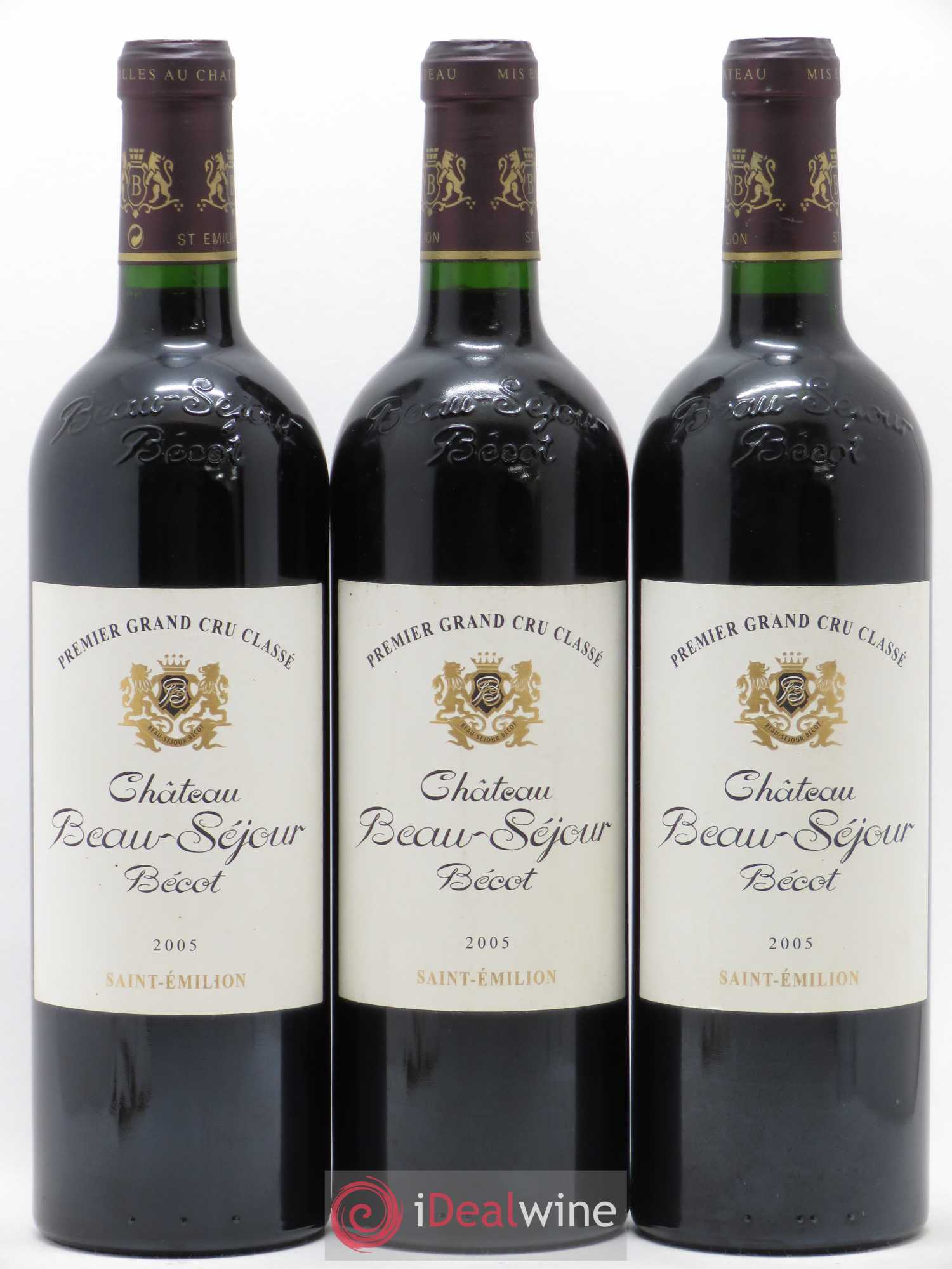 Château Beau-Séjour Bécot 1er Grand Cru Classé B 2005 - Lot de 3 bouteilles - 0