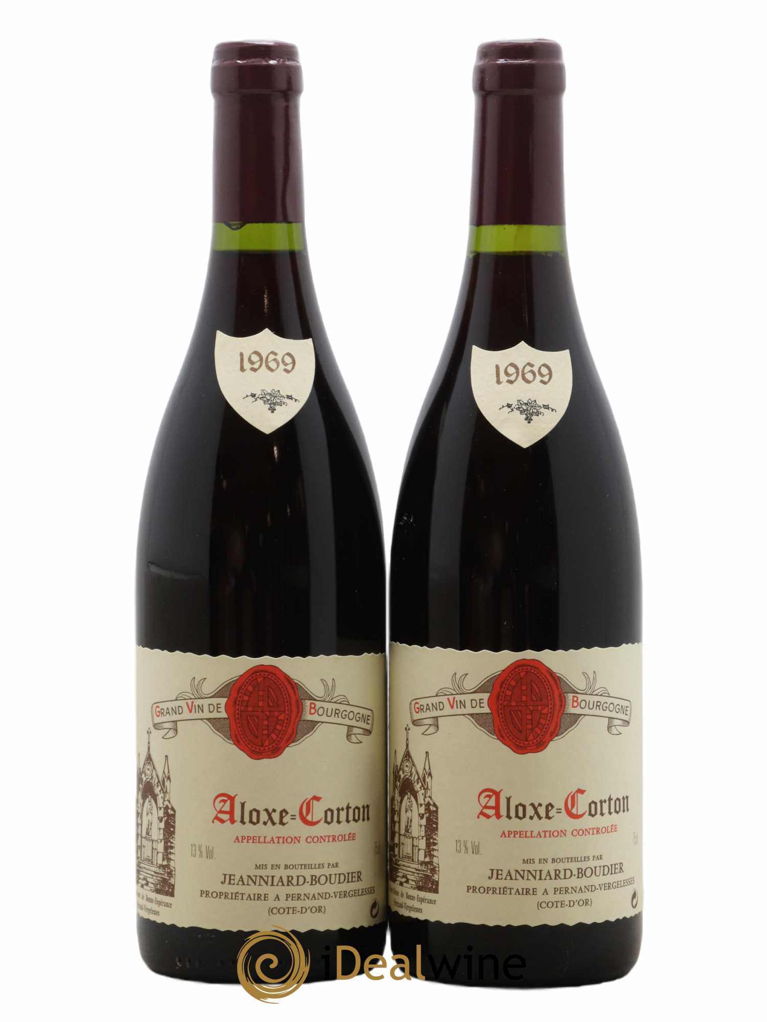 Aloxe-Corton 1969 - Lot of 2 bottles - 0