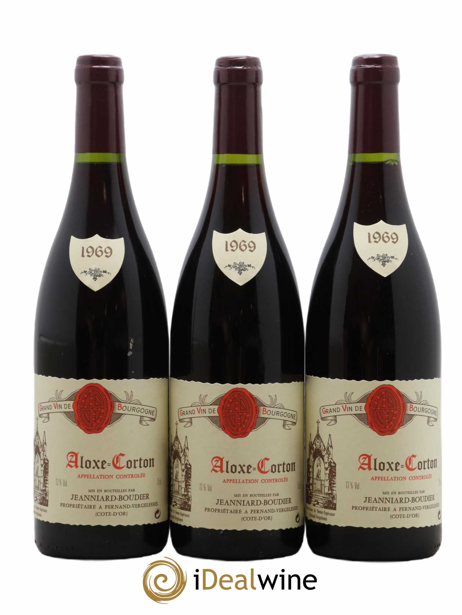 Aloxe-Corton 1969 - Lot of 3 bottles - 0