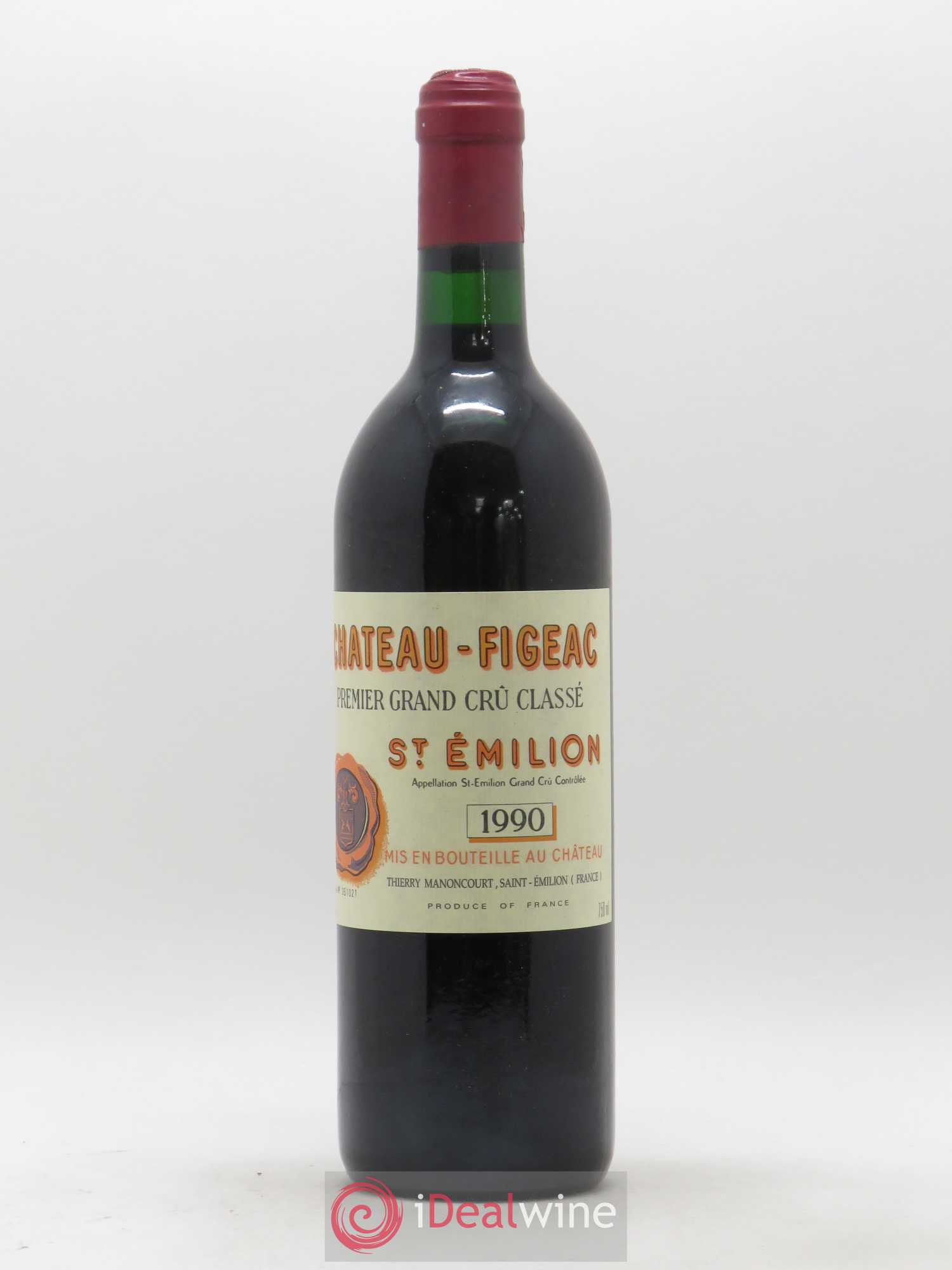 Château Figeac 1er Grand Cru Classé A 1990 - Lot de 1 bouteille - 0