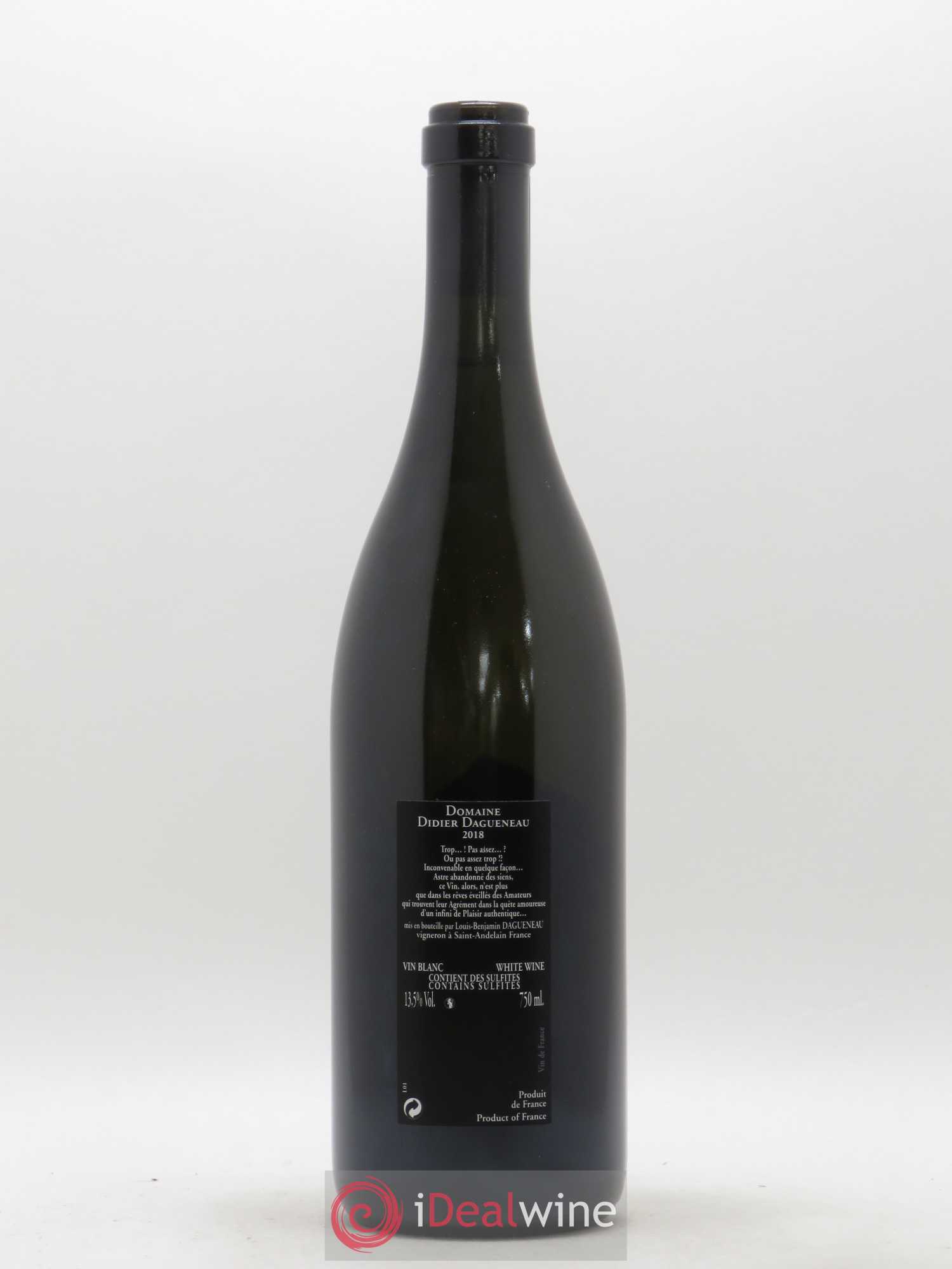 Vin de France (anciennement Pouilly-Fumé) Silex Dagueneau (Domaine Didier - Louis-Benjamin) 2018 - Lot de 1 bouteille - 1