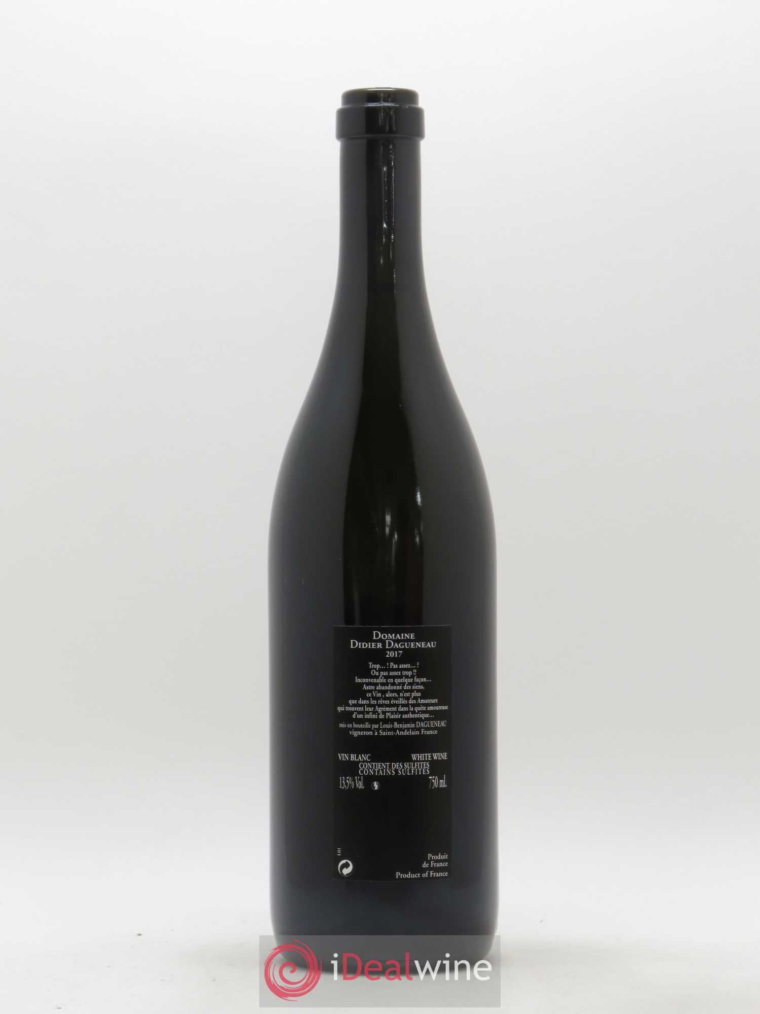 Vin de France (anciennement Pouilly-Fumé) Silex Dagueneau (Domaine Didier - Louis-Benjamin) 2017 - Lot de 1 bouteille - 1