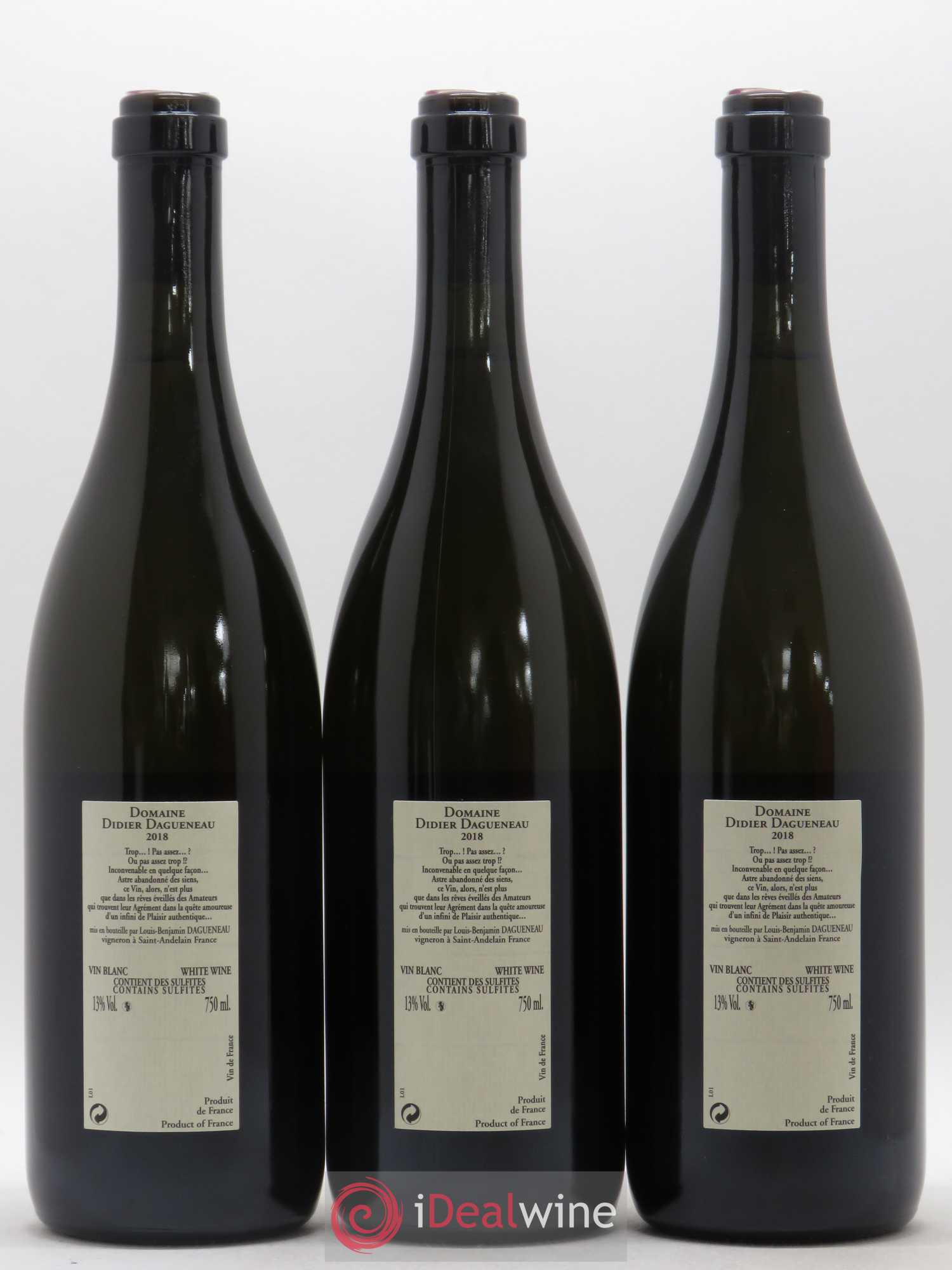 Vin de France Blanc Etc Dagueneau (Domaine Didier - Louis-Benjamin) 2018 - Lot de 3 bouteilles - 1