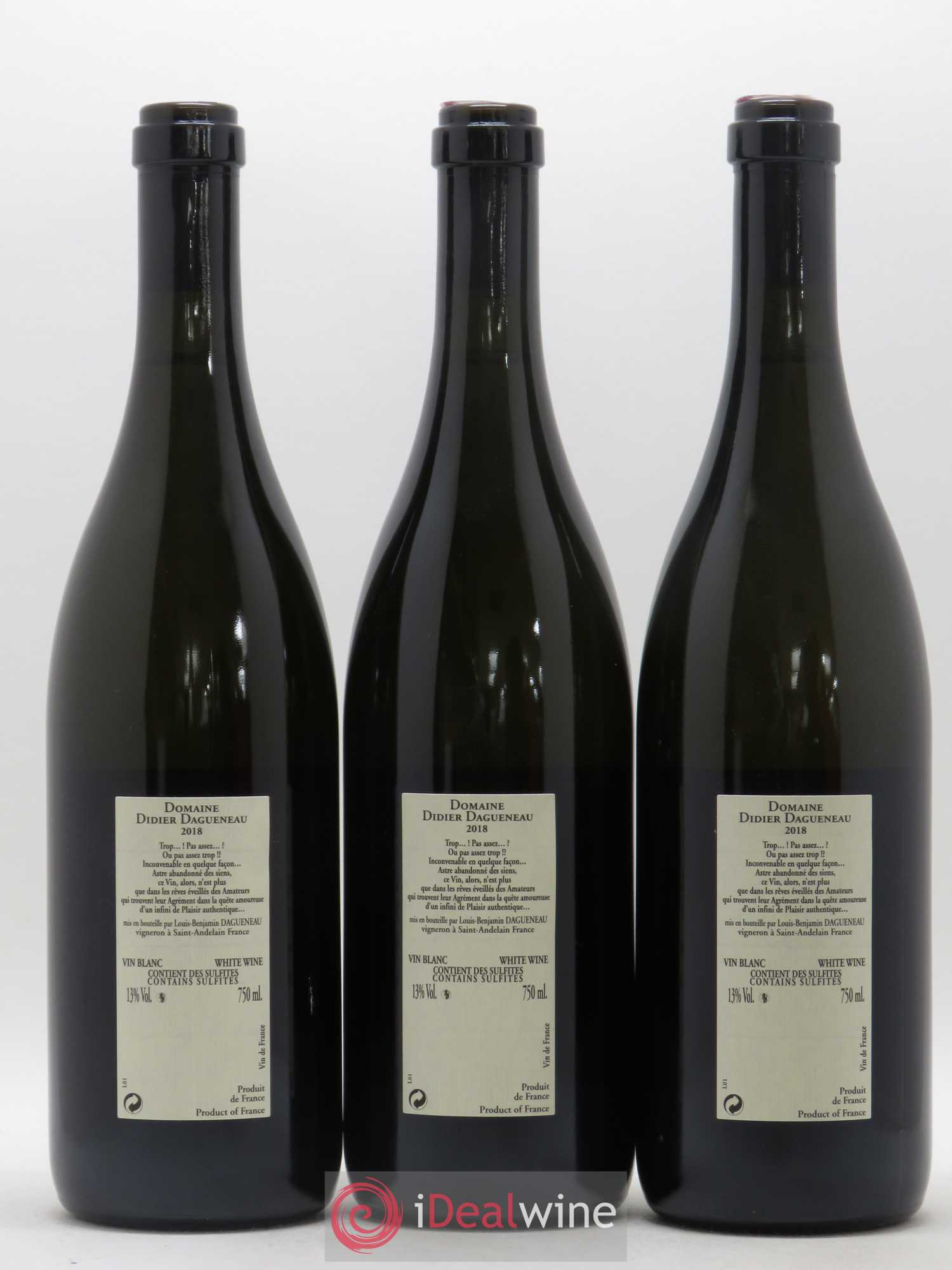 Vin de France Blanc Etc Dagueneau (Domaine Didier - Louis-Benjamin) 2018 - Lot de 3 bouteilles - 1