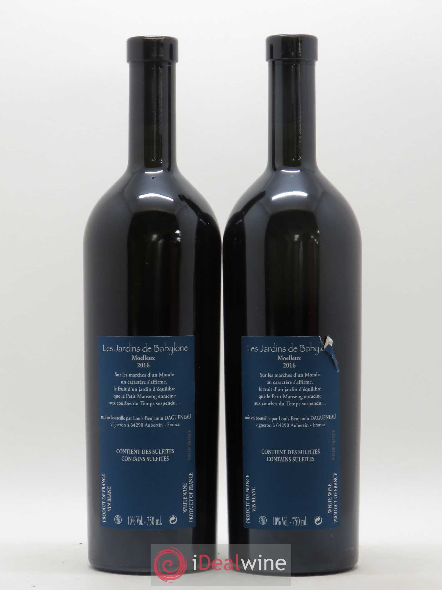 Vin de France (anciennement Jurançon) Jardins de Babylone Didier Dagueneau 2016 - Lotto di 2 bottiglie - 1