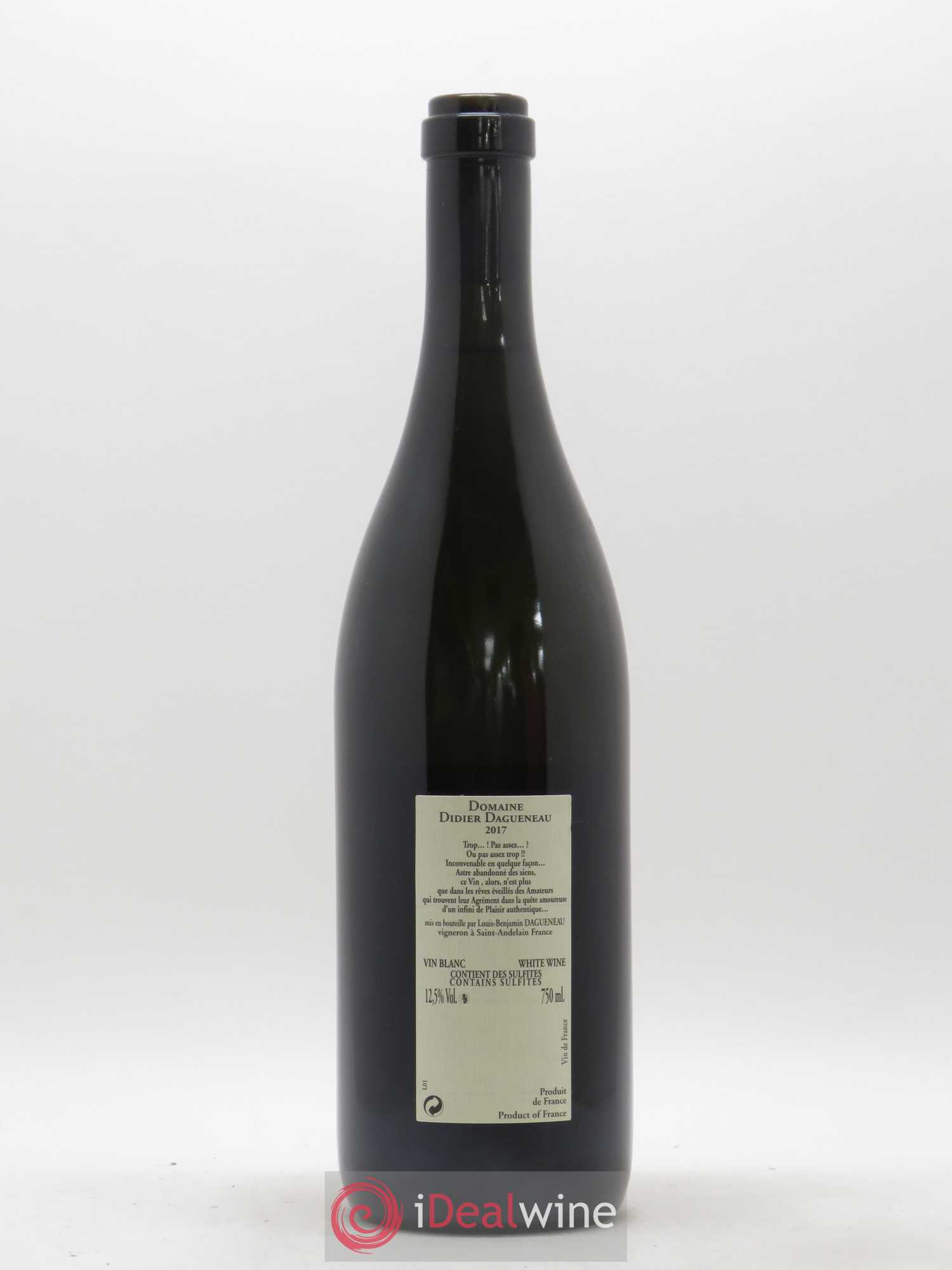 Vin de France Blanc Fumé Dagueneau (Domaine Didier - Louis-Benjamin) 2017 - Lot de 1 bouteille - 1