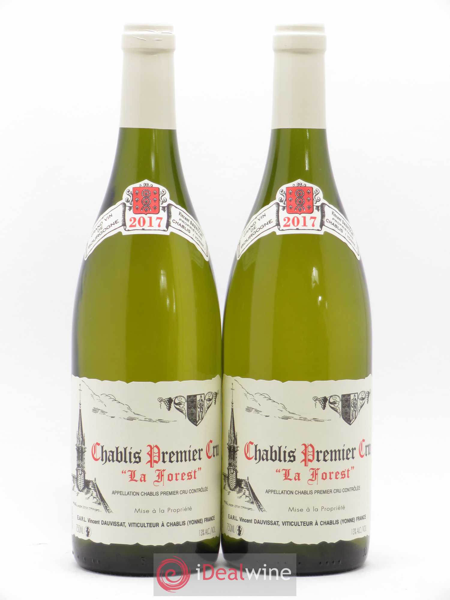 Chablis 1er Cru La Forest Vincent Dauvissat (Domaine) 2017 - Lot de 2 bouteilles - 0