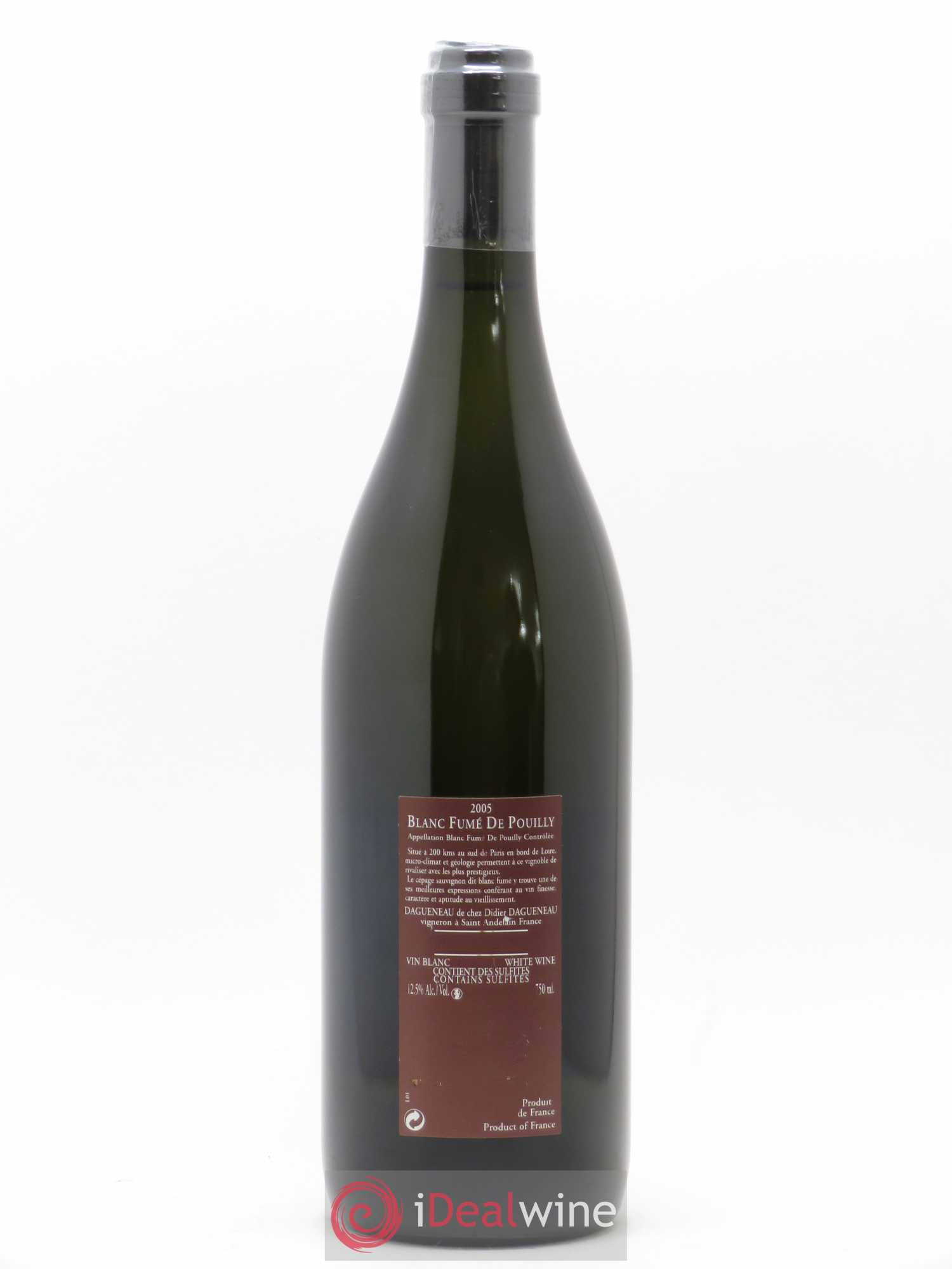 Vin de France (anciennement Pouilly-Fumé) Pur Sang Dagueneau (Domaine Didier - Louis-Benjamin) 2005 - Lot de 1 bouteille - 1