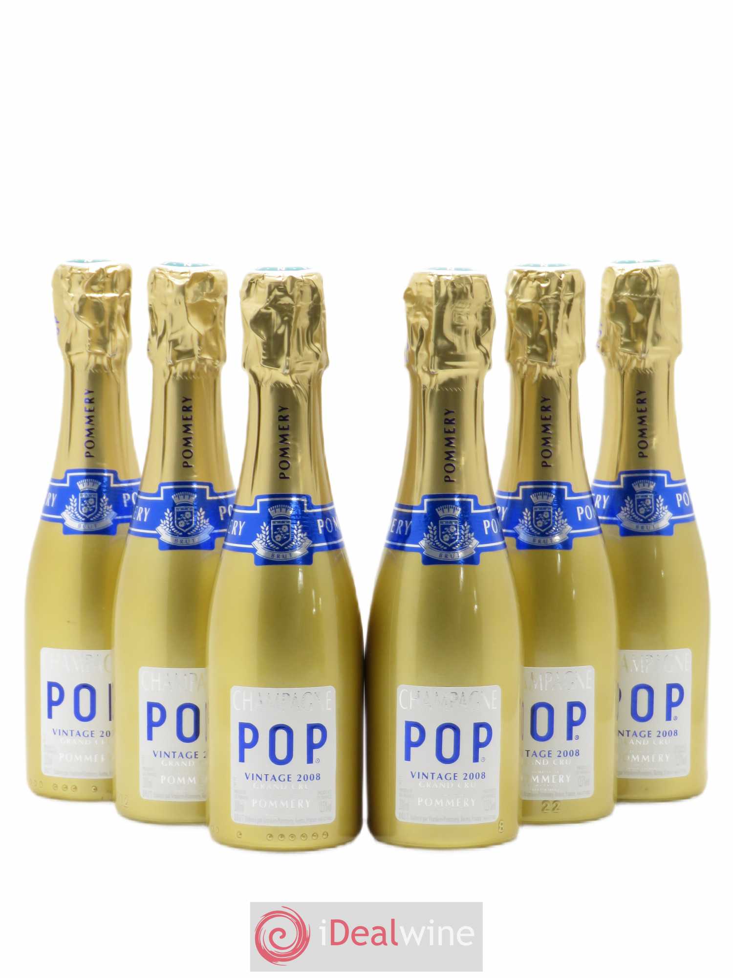 Champagne Pop Gold Pommery 2008 - Posten von 6 Flacons - 0