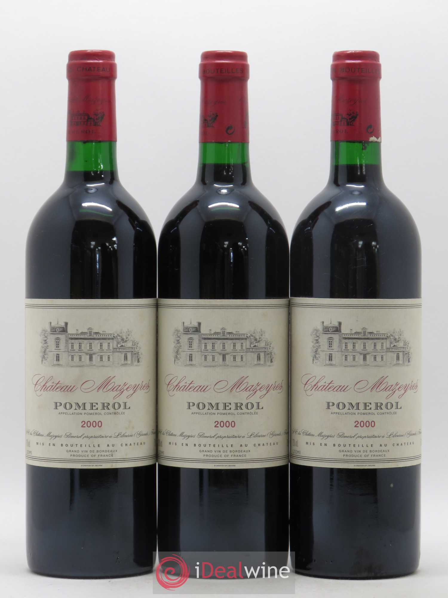 Château Mazeyres 2000 - Lot de 3 bouteilles - 0