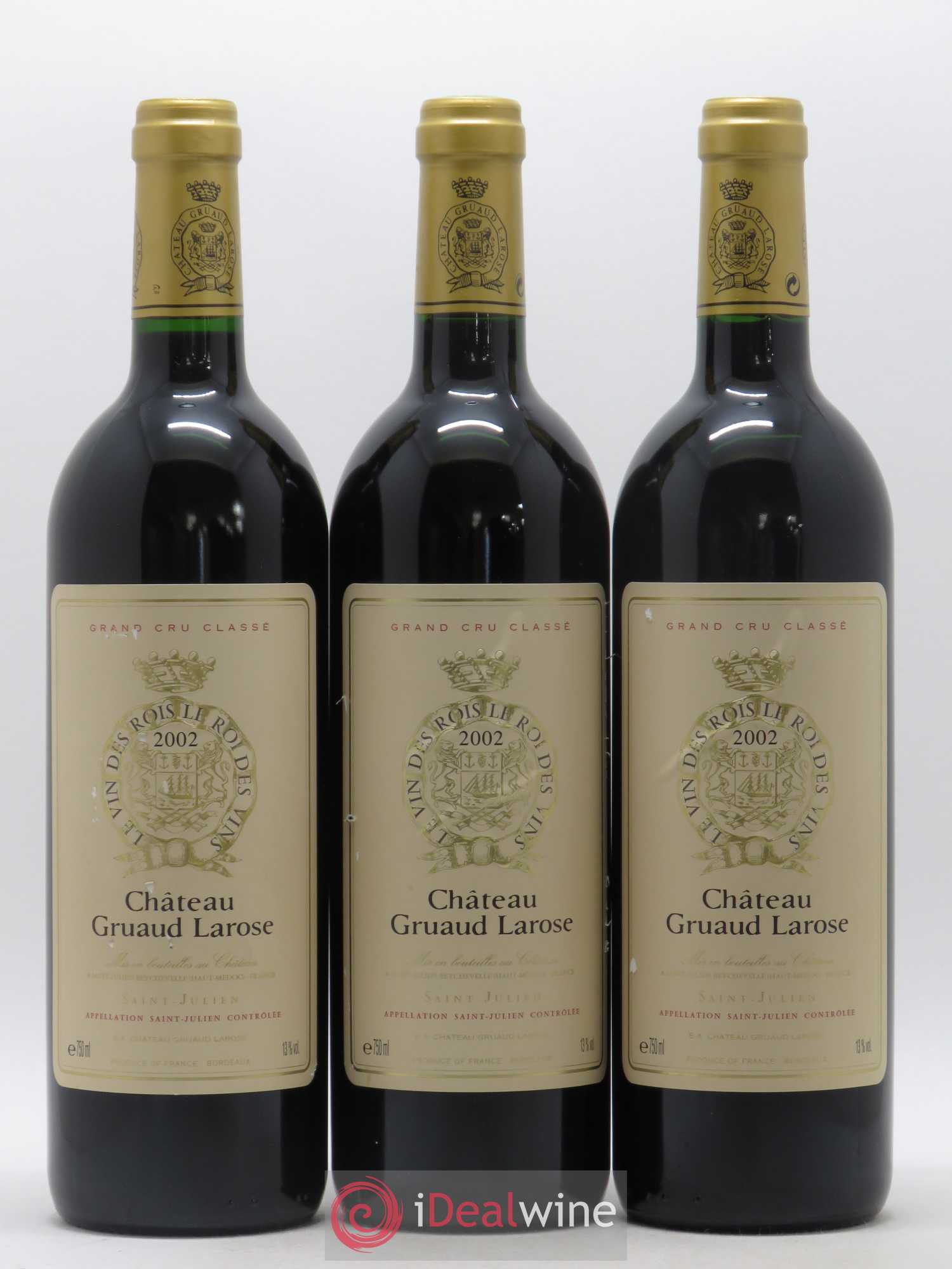Château Gruaud Larose 2ème Grand Cru Classé 2002 - Lot de 3 bouteilles - 0